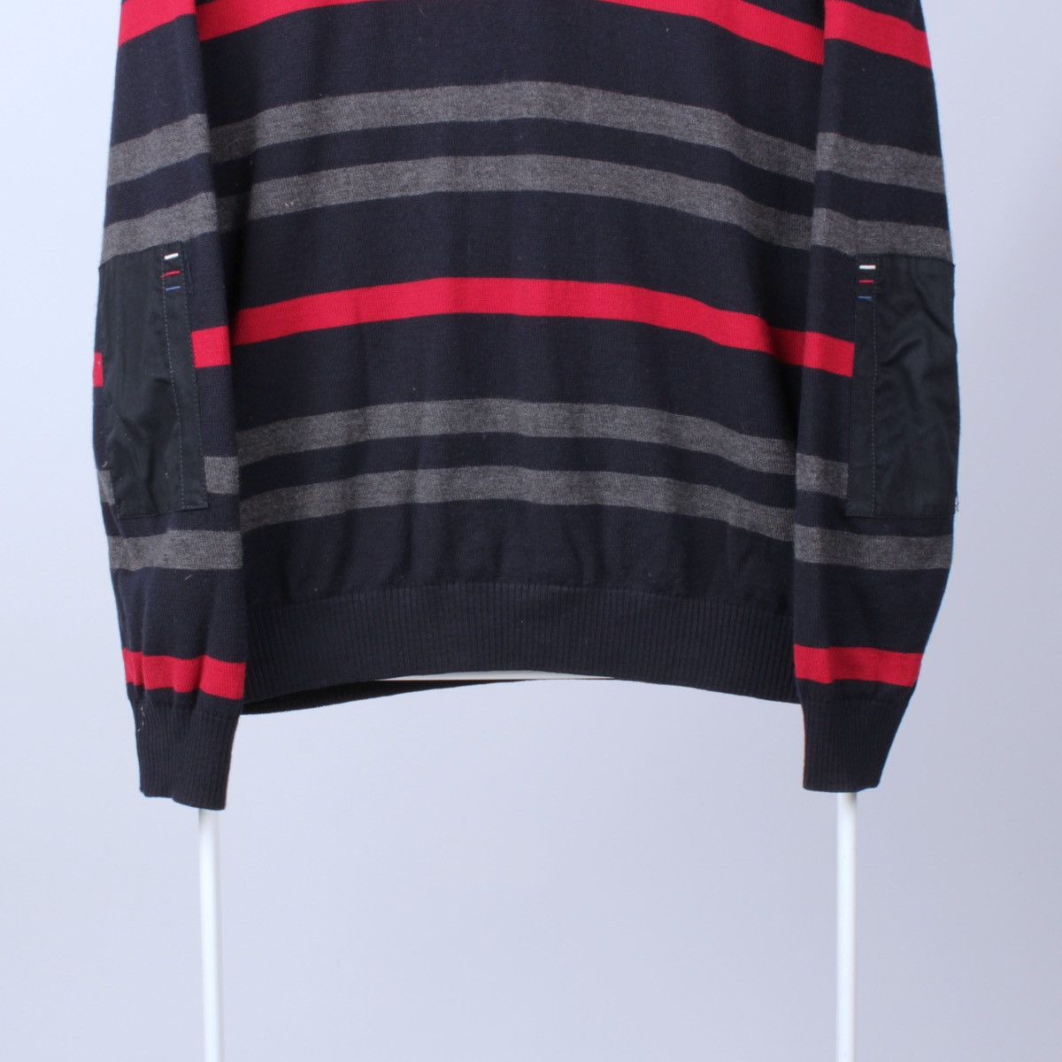 Designer × Paul & Shark PAUL SHARK Yachting Club Wool Half Zip 1/4 Striped Sweater Size US XL / EU 56 / 4 - 4 Thumbnail