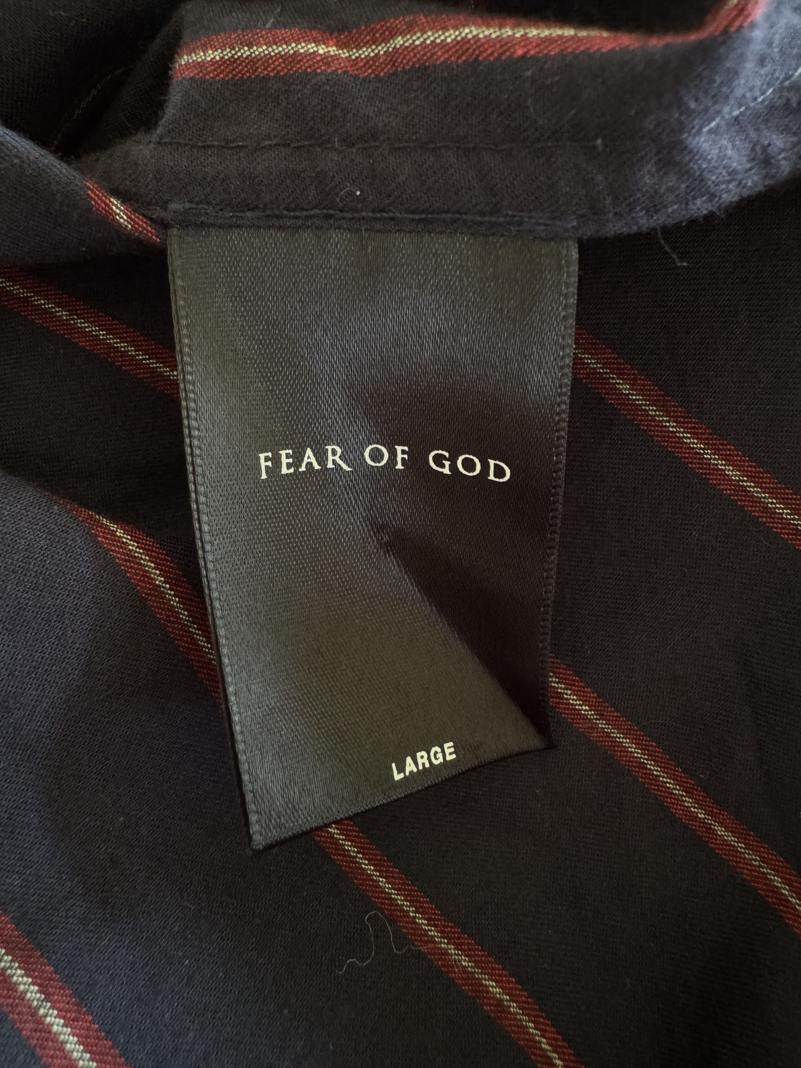 Fear of God Fear Of God Striped Button Down 5th Collection Size US L / EU 52-54 / 3 - 9 Thumbnail