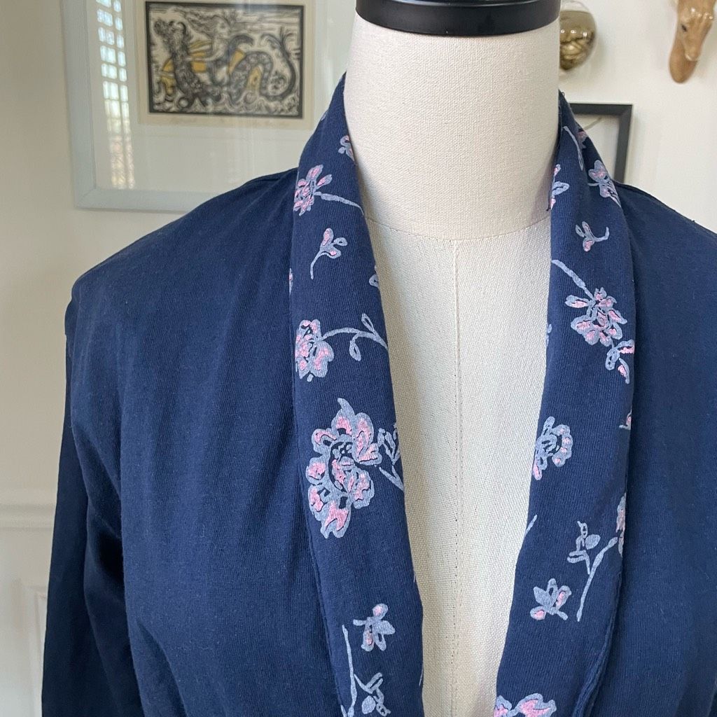Vintage Vintage 80s IN2 Peplum Cardigan Jacket Dark Blue M Size M / US 6-8 / IT 42-44 - 2 Thumbnail