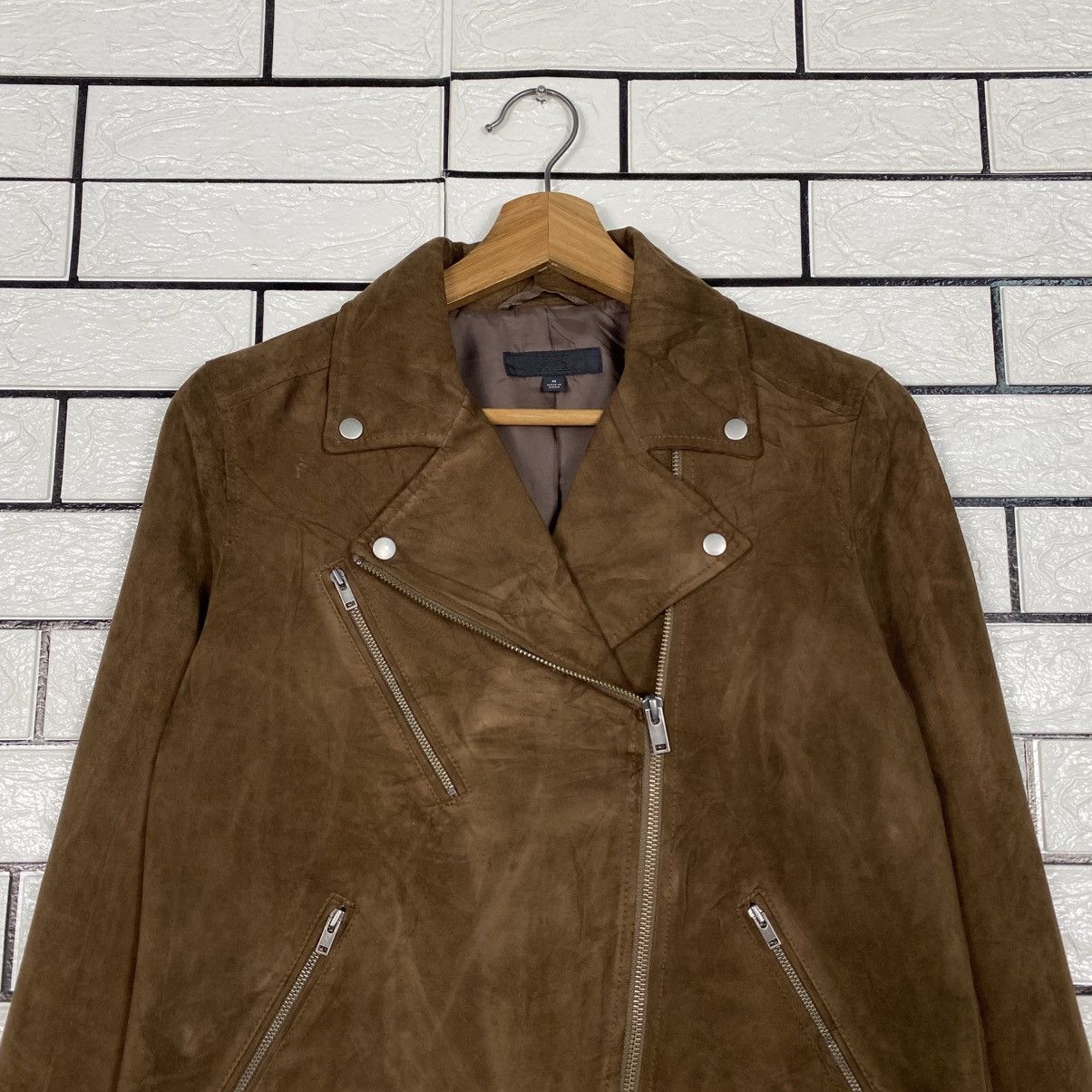 Japanese Brand 📌Biker Velvet Jacket Uniqlo Issey Miyake Double Collar Size US M / EU 48-50 / 2 - 4 Thumbnail