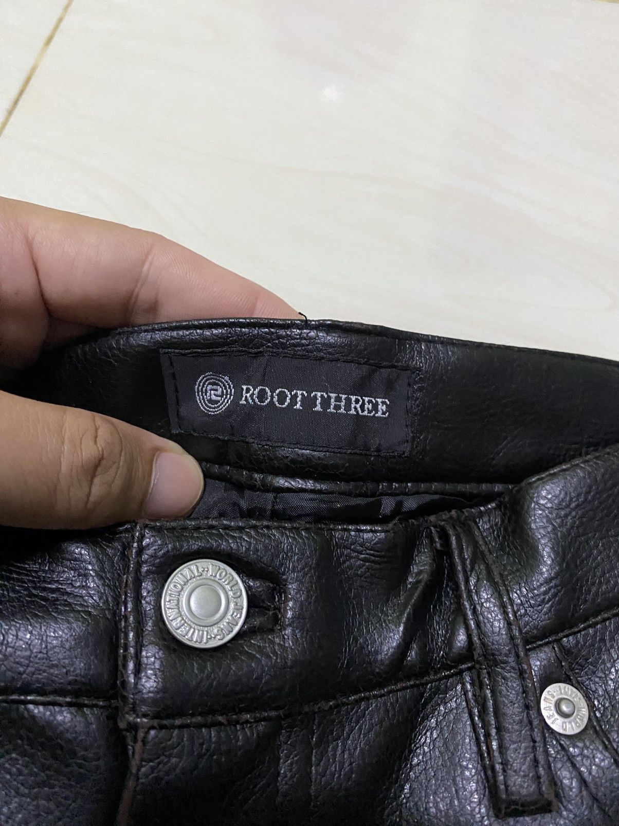 Japanese Brand × Leather Root Three Synthetic Leather Pant Size US 29 - 3 Thumbnail