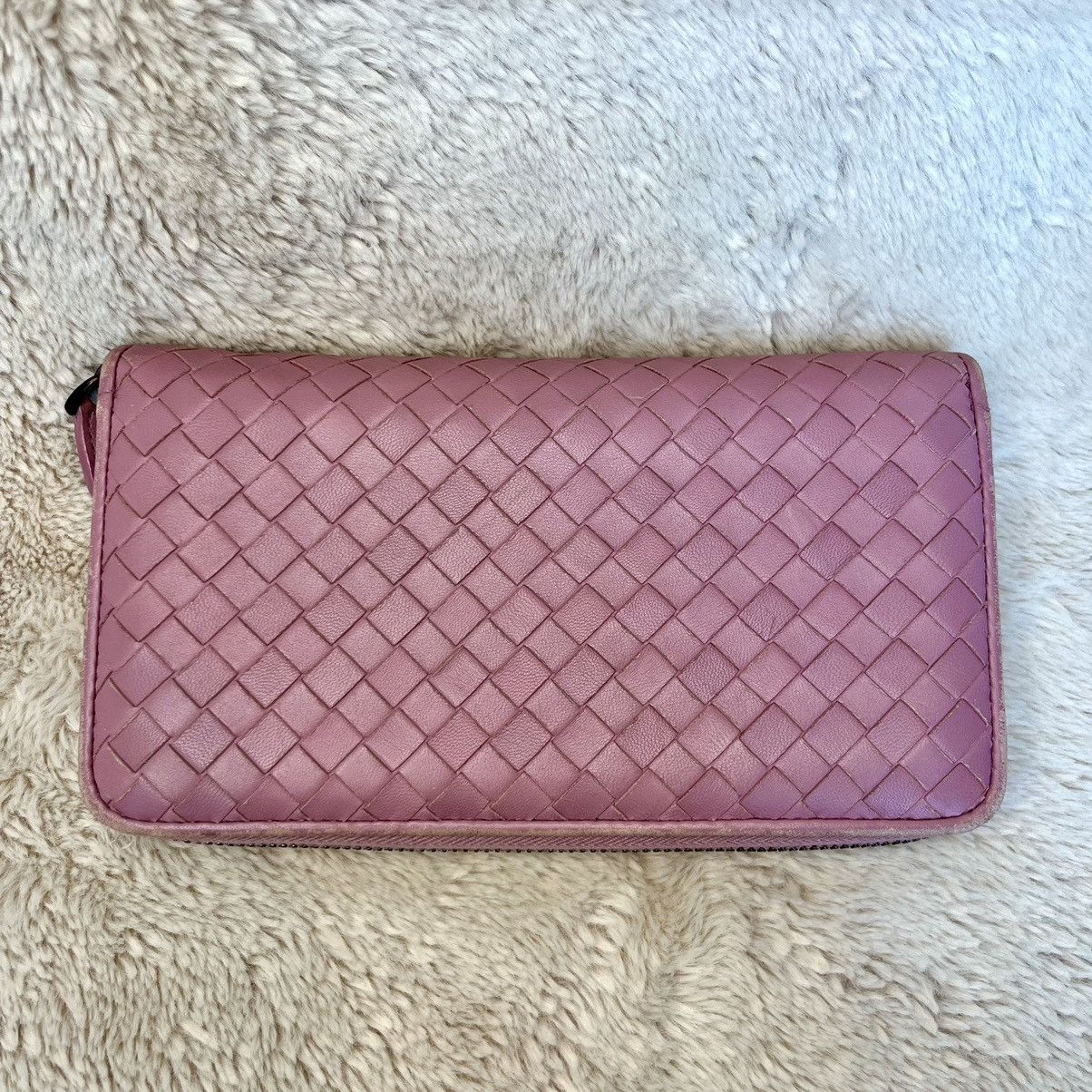 Bottega Veneta Bottega Veneta Nappa Intrecciato Pink Zippy Long Wallet Size ONE SIZE - 5 Thumbnail