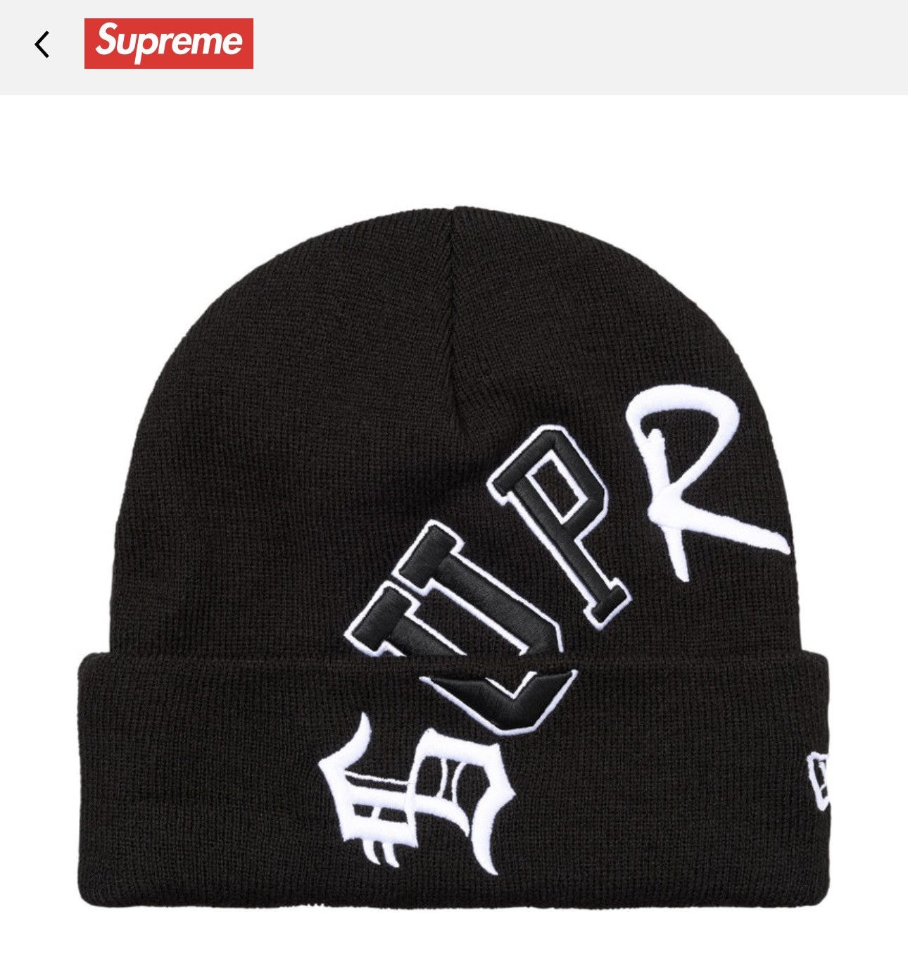 New Era × Supreme Supreme New Era Gems Beanie Black | Grailed