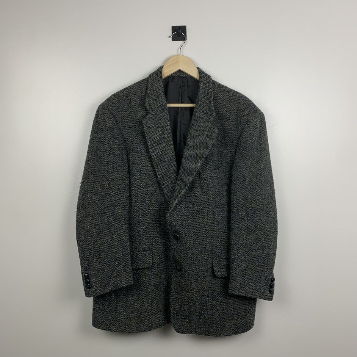 Harris Tweed Harris Tweed Herringbone Wool Blazer Jacket Size 42 Short Size 42S - 1 Thumbnail