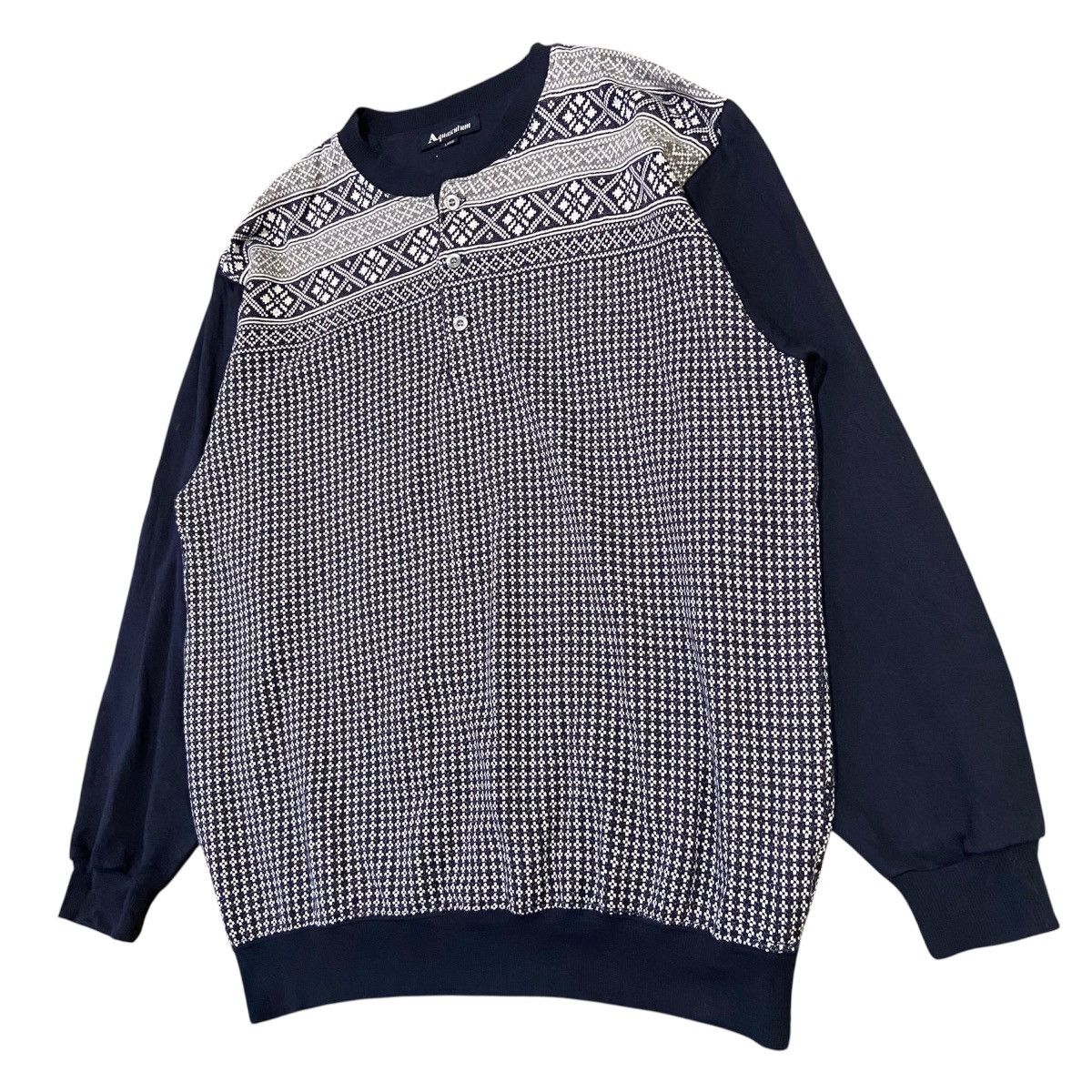 Aquascutum Aquascutum London Vintage Henley Jumper Men's L Navy Size US L / EU 52-54 / 3 - 2 Thumbnail