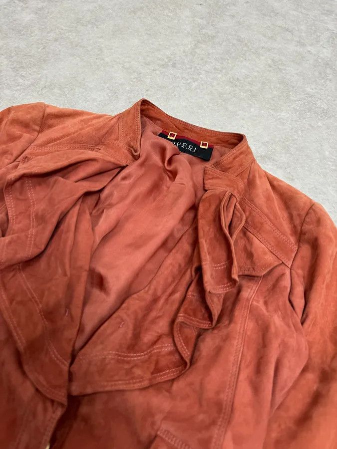 Gucci SS2004 Gucci Pink Suede Leather Jacket by Tom Ford Size M / US 6-8 / IT 42-44 - 5 Thumbnail