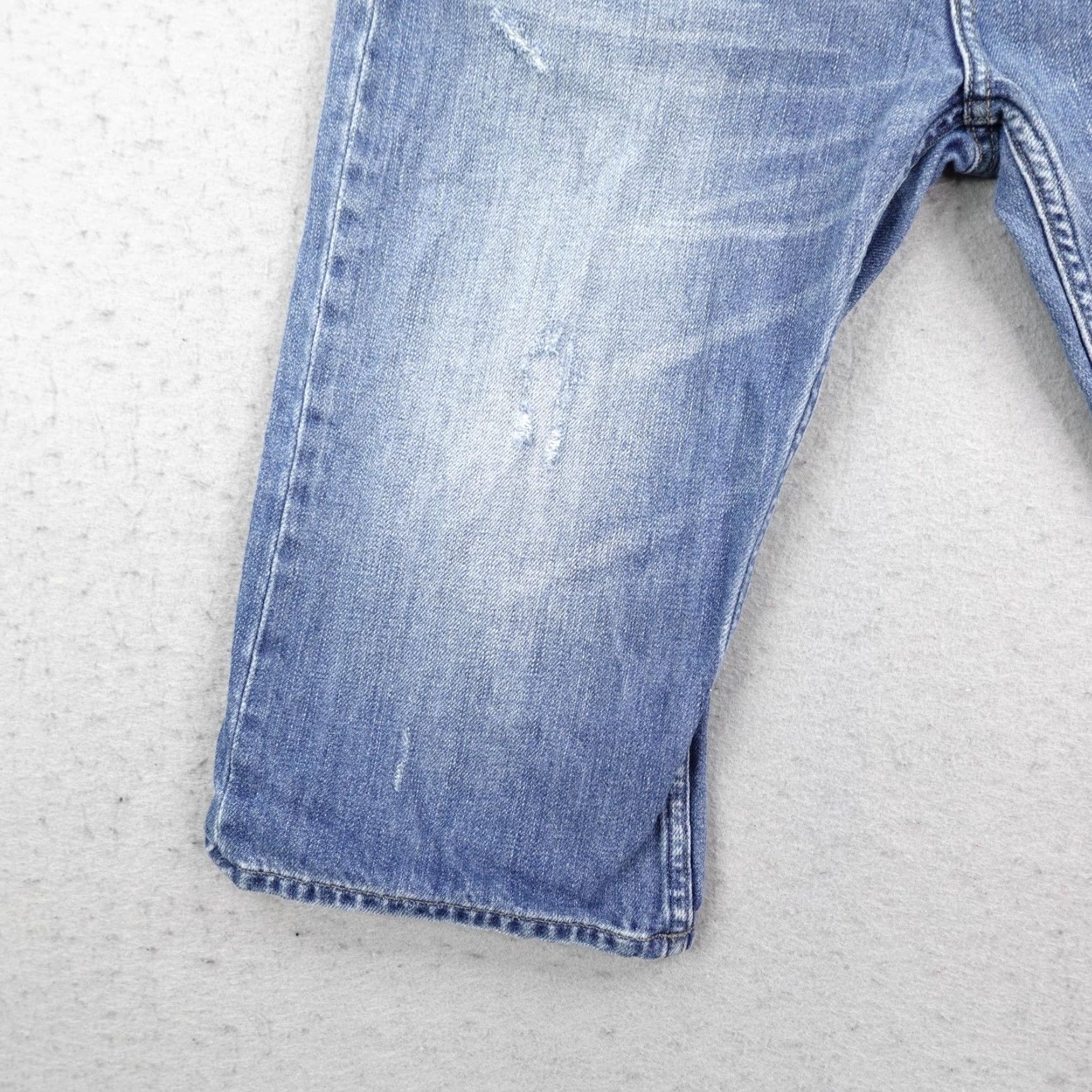 Allsaints All Saints Shorts Mens 30 Blue Denim Damascus Slim Jorts Distressed Button Fly Bermuda Denim Slim Mens 30 Blue Size US 30 / EU 46 - 4 Thumbnail