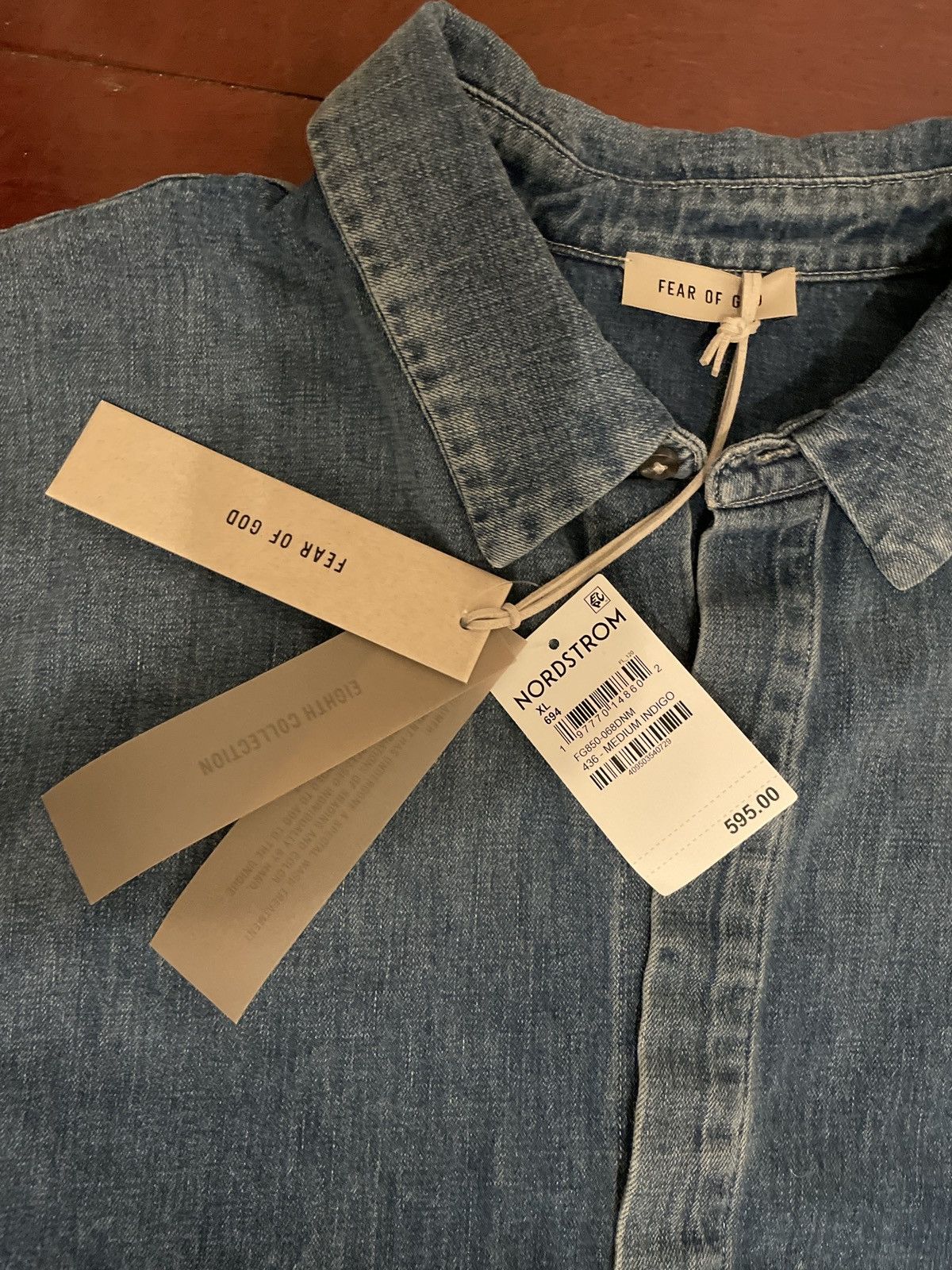 Fear of God Denim Shirt Jacket Size US XL / EU 56 / 4 - 3 Thumbnail