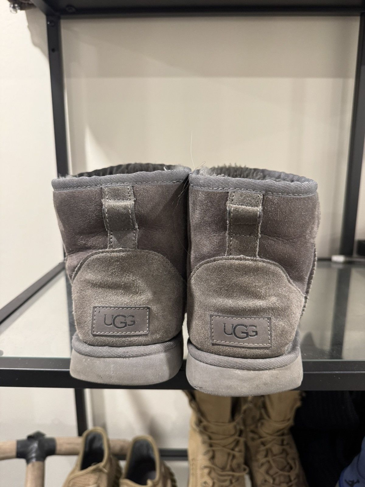 Ugg UGG Grey Boots Mid Sheep Skin Size US 9 / EU 42 - 3 Thumbnail
