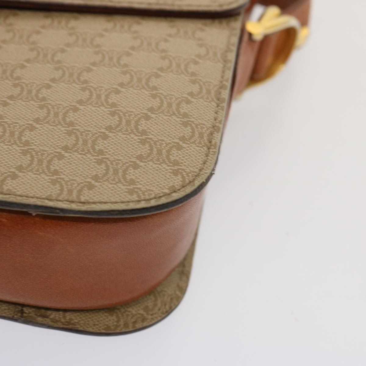 Celine CELINE Macadam Canvas Shoulder Bag Beige Size ONE SIZE - 15 Thumbnail