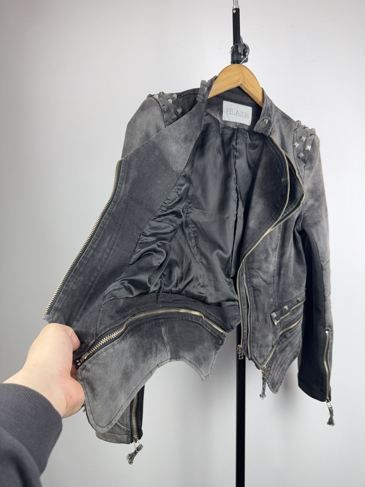 Japanese Brand Goth Studded Biker Moto Punk Rock Jacket Distressed Punk Y2K Size S / US 4 / IT 40 - 10 Thumbnail