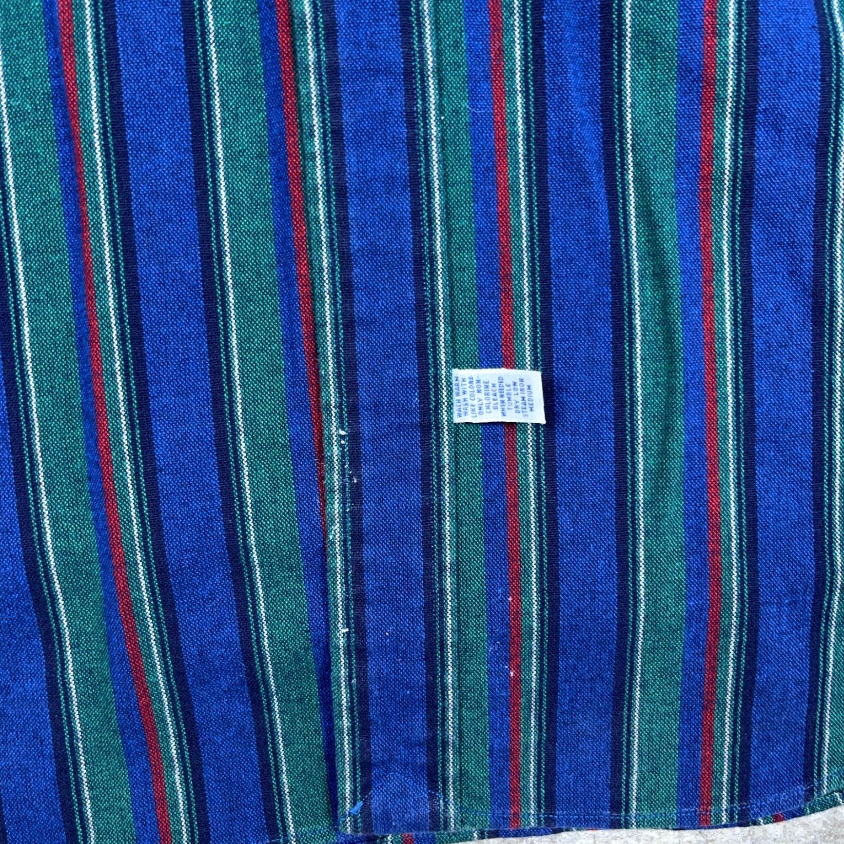 Ralph Lauren VINTAGE Ralph Lauren Shirt Men Medium Blue Button Up Oxford Cloth Striped Western VTG Size US M / EU 48-50 / 2 - 3 Thumbnail