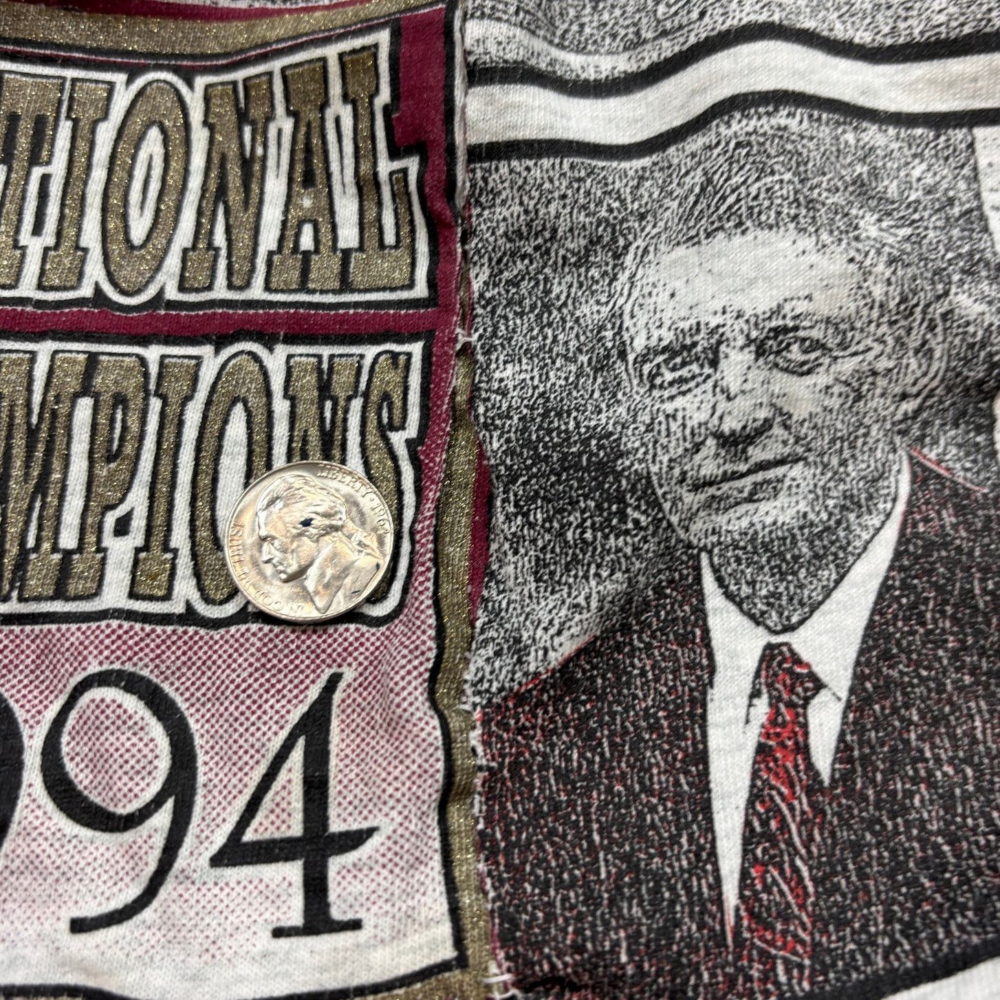 Fruit Of The Loom × Vintage VTG 94 University of Nebraska Cornhuskers Champions Shirt XL Size US XL / EU 56 / 4 - 13 Thumbnail