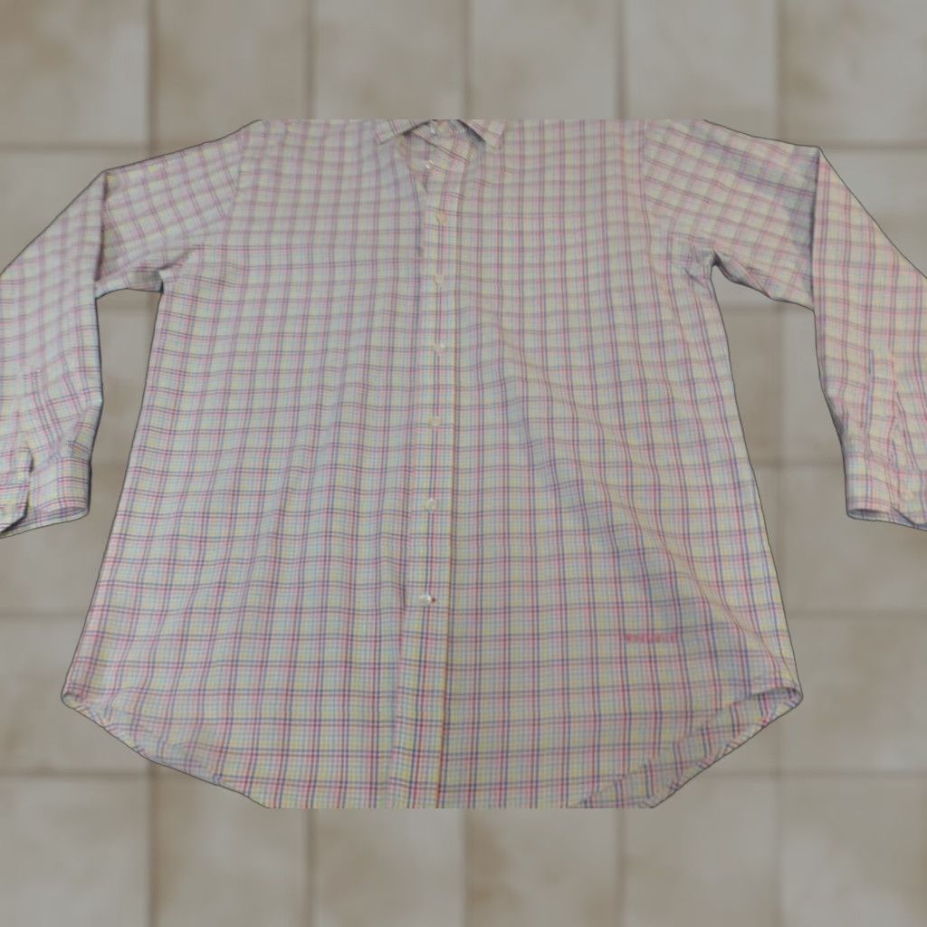 Cremieux Daniel Cremieux Mens Shirt M Pink Plaid Button-Down Collared Long Sleeve Knit Cotton Multicolor Size US M / EU 48-50 / 2 - 1 Thumbnail