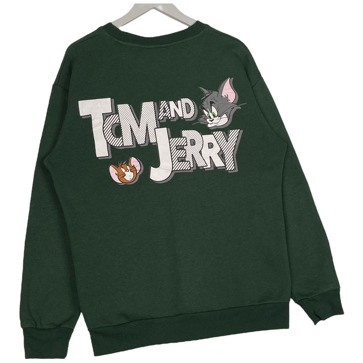 Designer × Vintage Vintage Tom&Jerry Printed Crewneck Sweatshirt Green Size L / US 10 / IT 46 - 7 Thumbnail