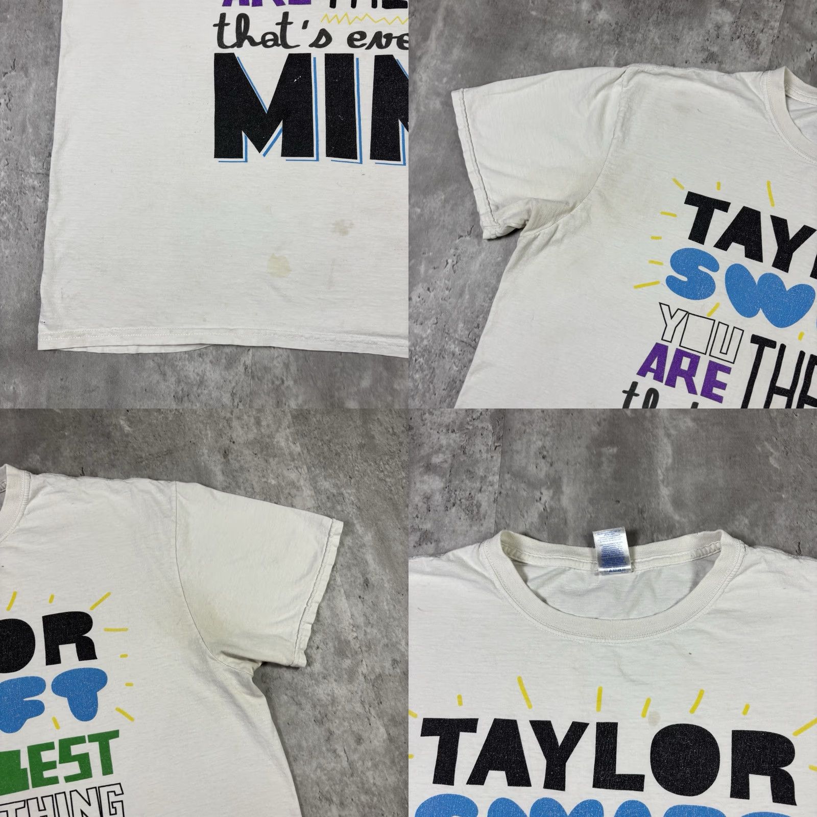 Vintage Taylor Swift T Shirt 2010 Speak Now You Are The Best Thing That’s Ever Been Mine XL White Men Short Sleeve Round Neck Band Logo Size US XL / EU 56 / 4 - 8 Thumbnail