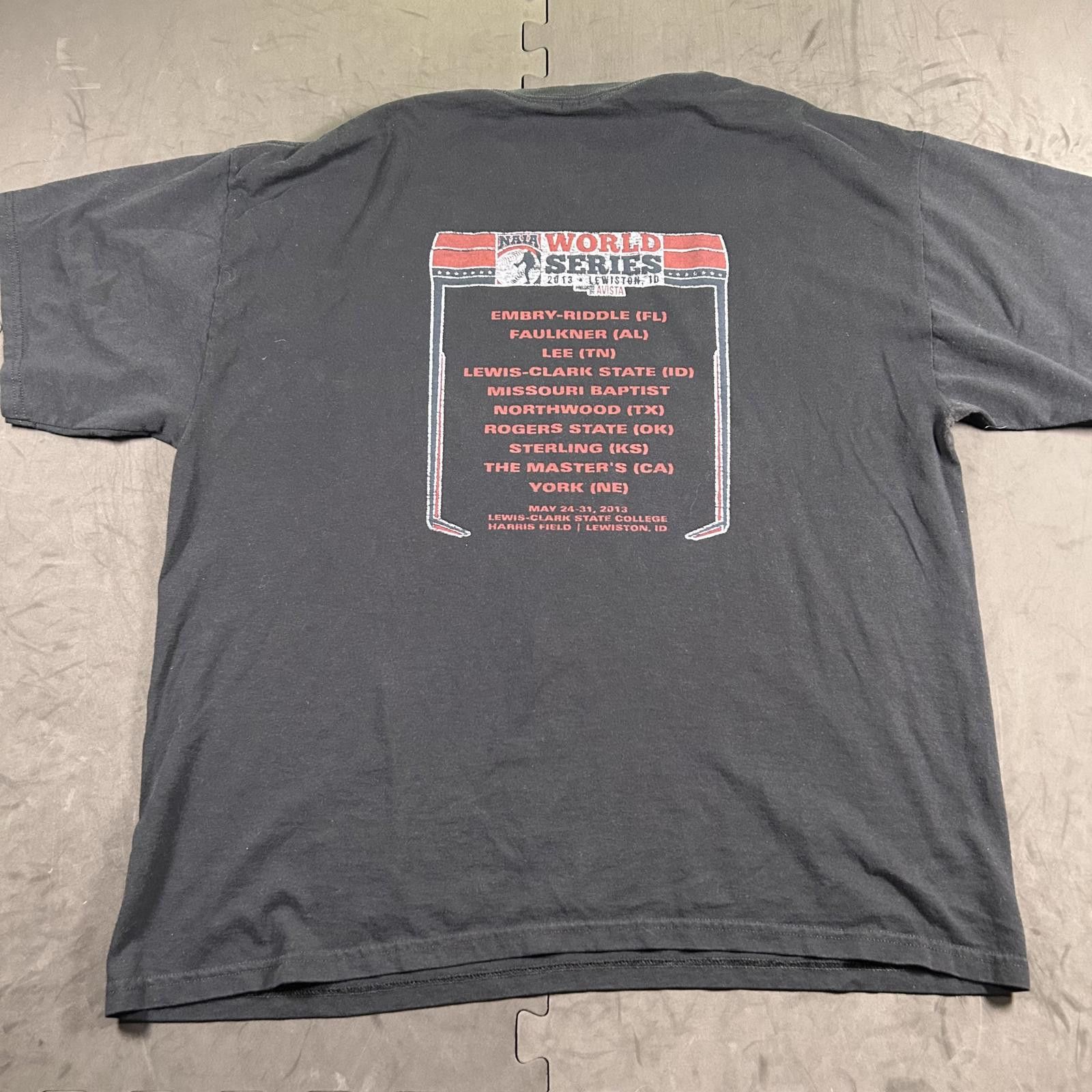 Gildan Vintage NAIA World Series 2013 Graphic T-Shirt Size US XXL / EU 58 / 5 - 5 Thumbnail