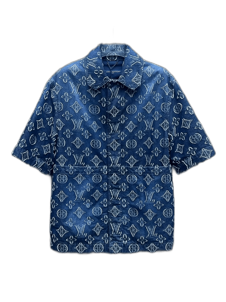 Louis Vuitton Louis Vuitton Logo Embroidered Short Sleeve Shirt Size US M / EU 48-50 / 2 - 1 Thumbnail