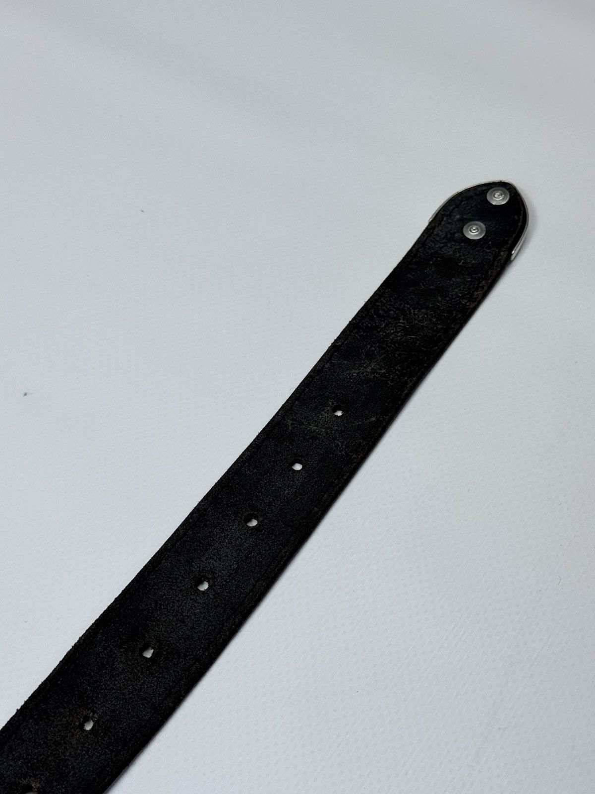 Levi's Vintage Levi’s 501 Logo Leather Belt USA Y2k distressed Size ONE SIZE - 13 Thumbnail
