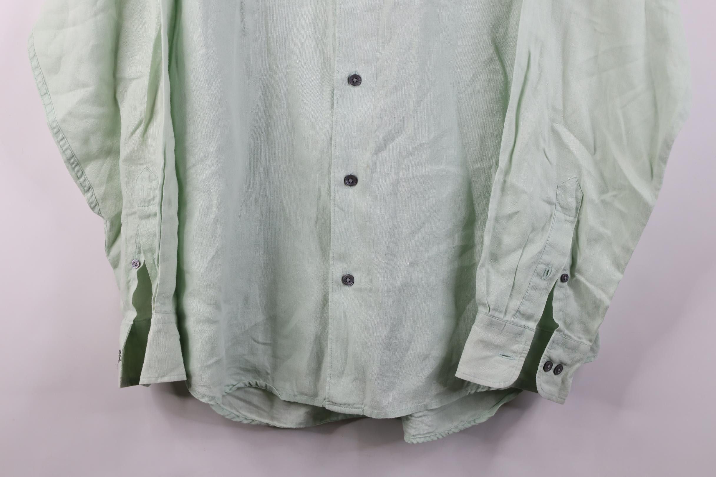 Banana Republic Vintage Y2K 2001 Banana Republic Linen Button Shirt Green Size US M / EU 48-50 / 2 - 3 Thumbnail
