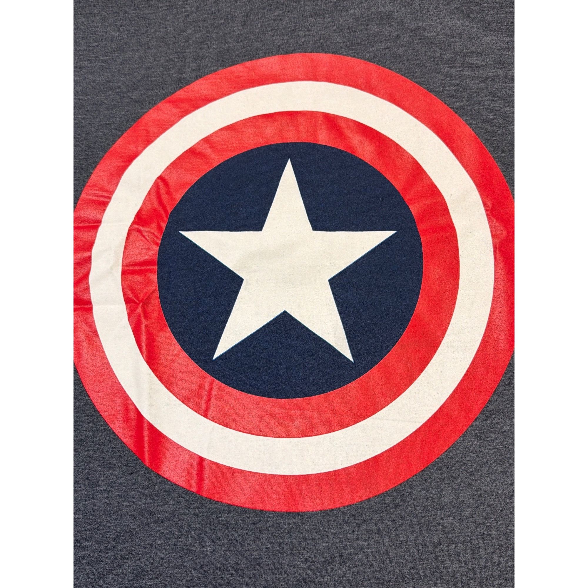 Marvel Comics Marvel Captain America Shield Front Graphic T Shirt Gray Com Size US XL / EU 56 / 4 - 2 Thumbnail