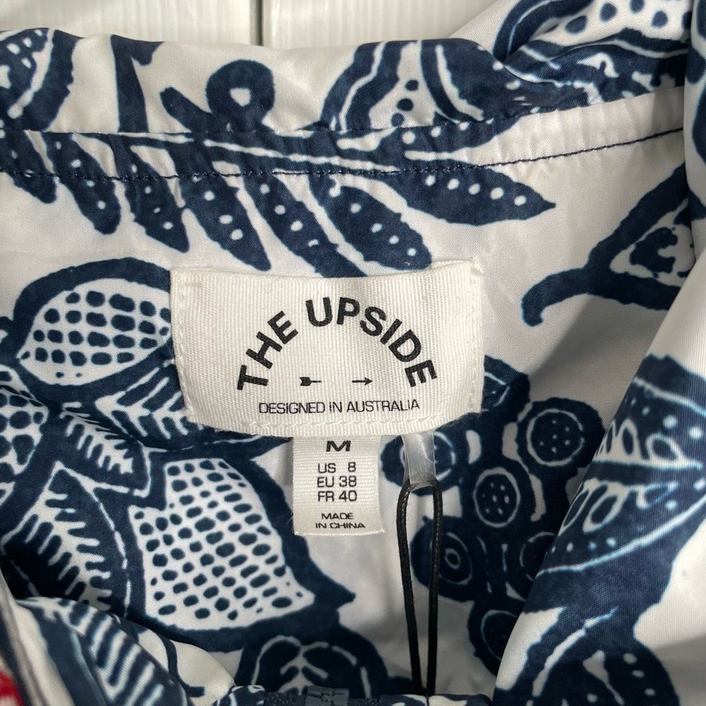 The Upside The Upside Womens Jacket 8 Blue Floral Batik Serena Anorak H Size M / US 6-8 / IT 42-44 - 7 Thumbnail