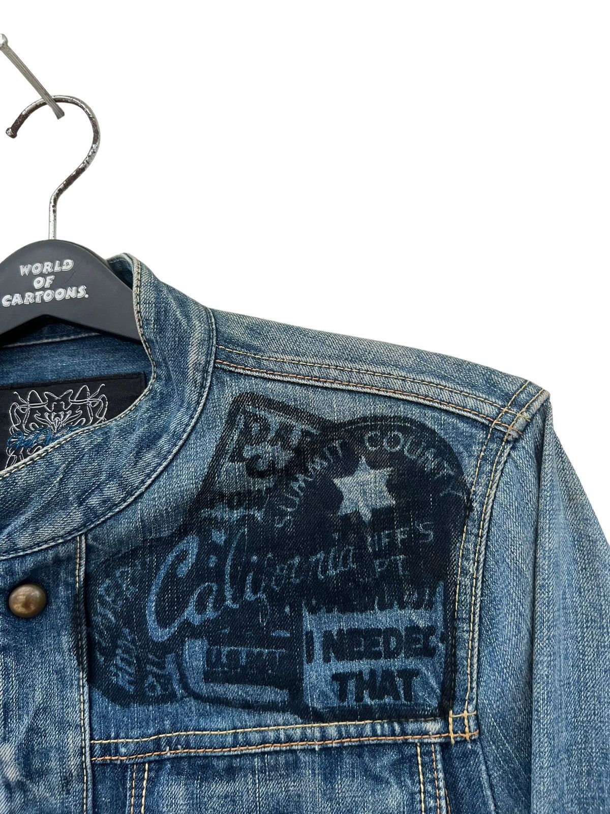 Japanese Brand Velvet Blue Japan Panter Denim Cafe Racer Jacket Size US M / EU 48-50 / 2 - 14 Thumbnail