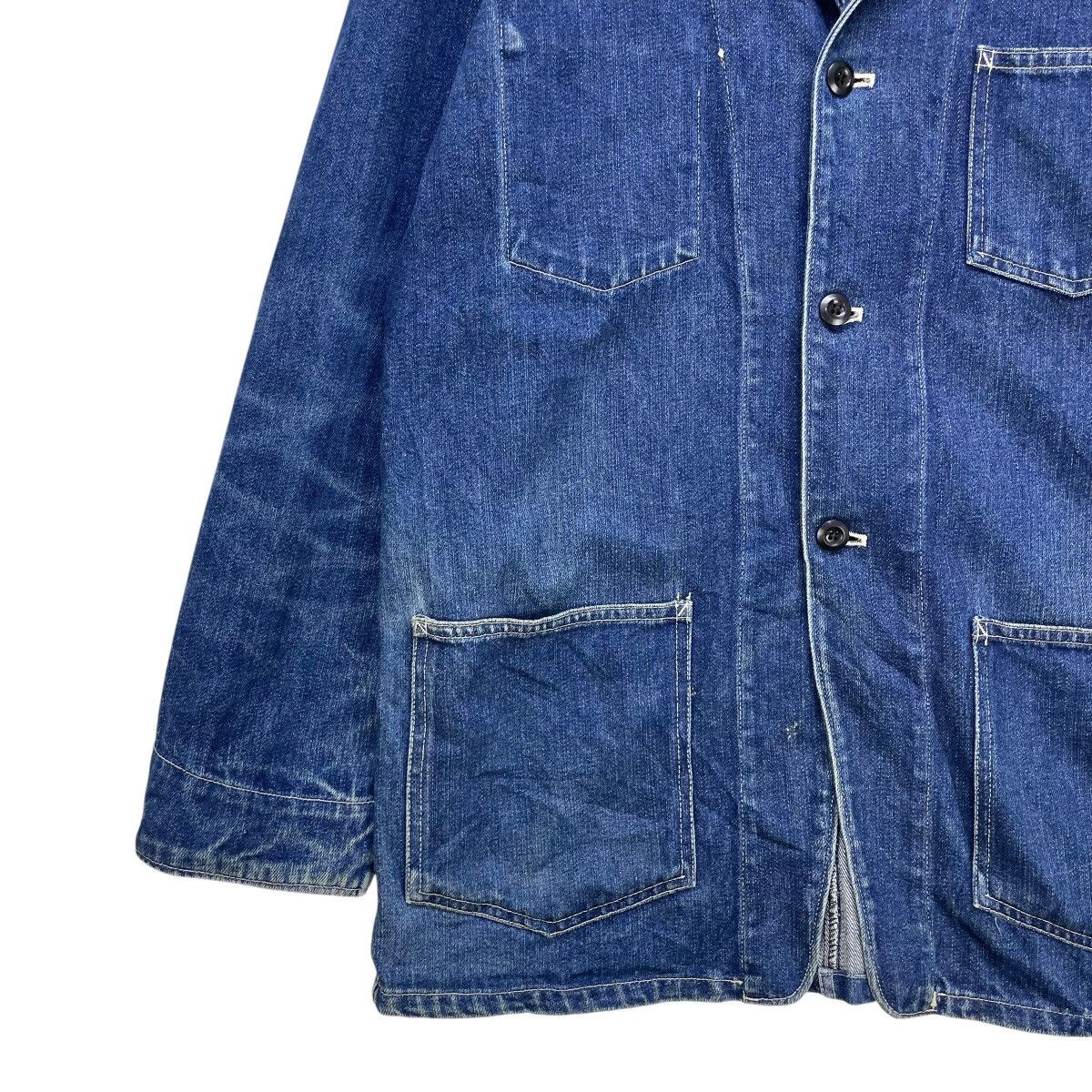 Blue Blue Japan × Indigo 💥Vintage Culture Medium Indigo Workwear Denim Jacket Size US M / EU 48-50 / 2 - 4 Thumbnail