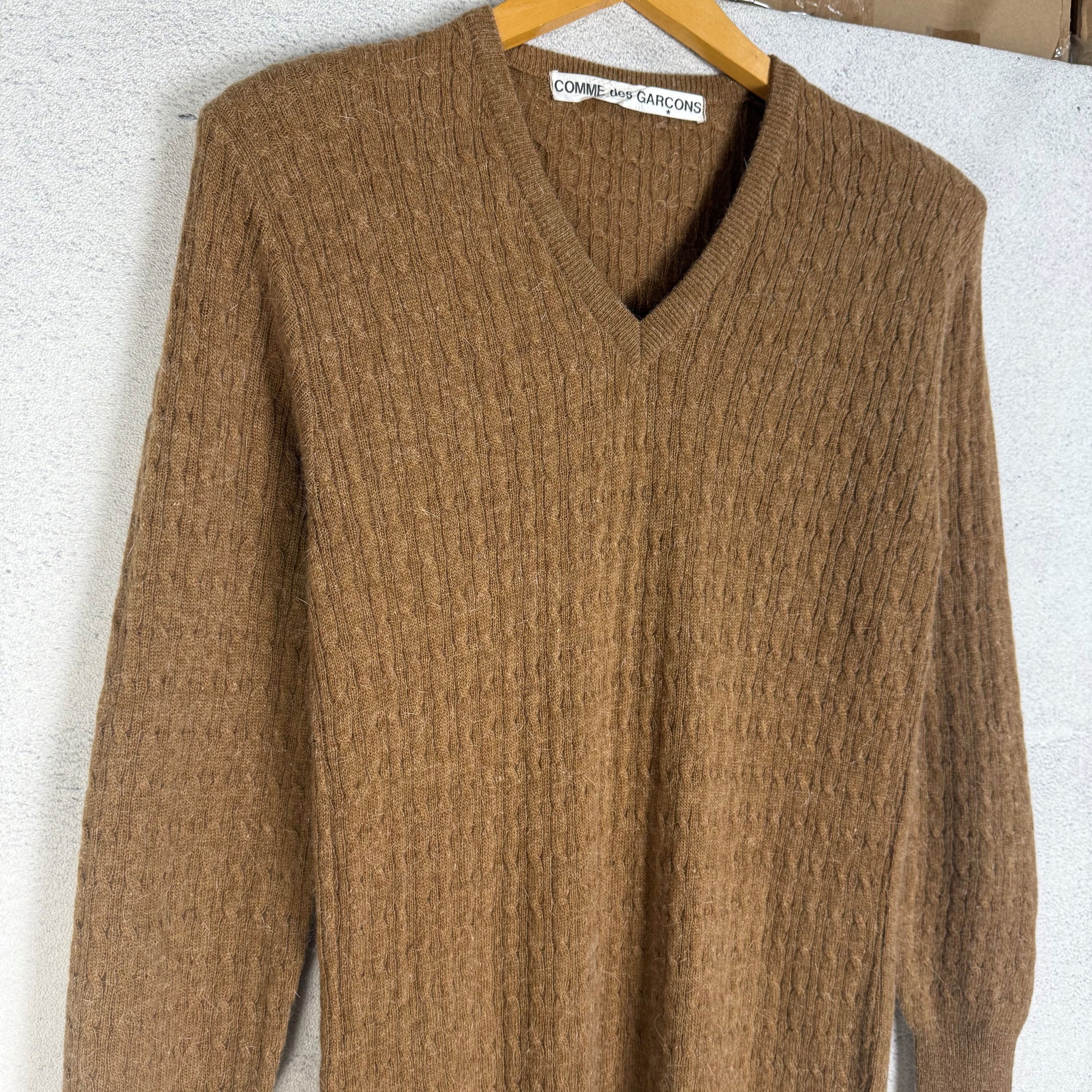 Comme des Garcons 80s Comme Des Garcons Knit Cable Midi Wool Dress Size S / US 4 / IT 40 - 3 Thumbnail