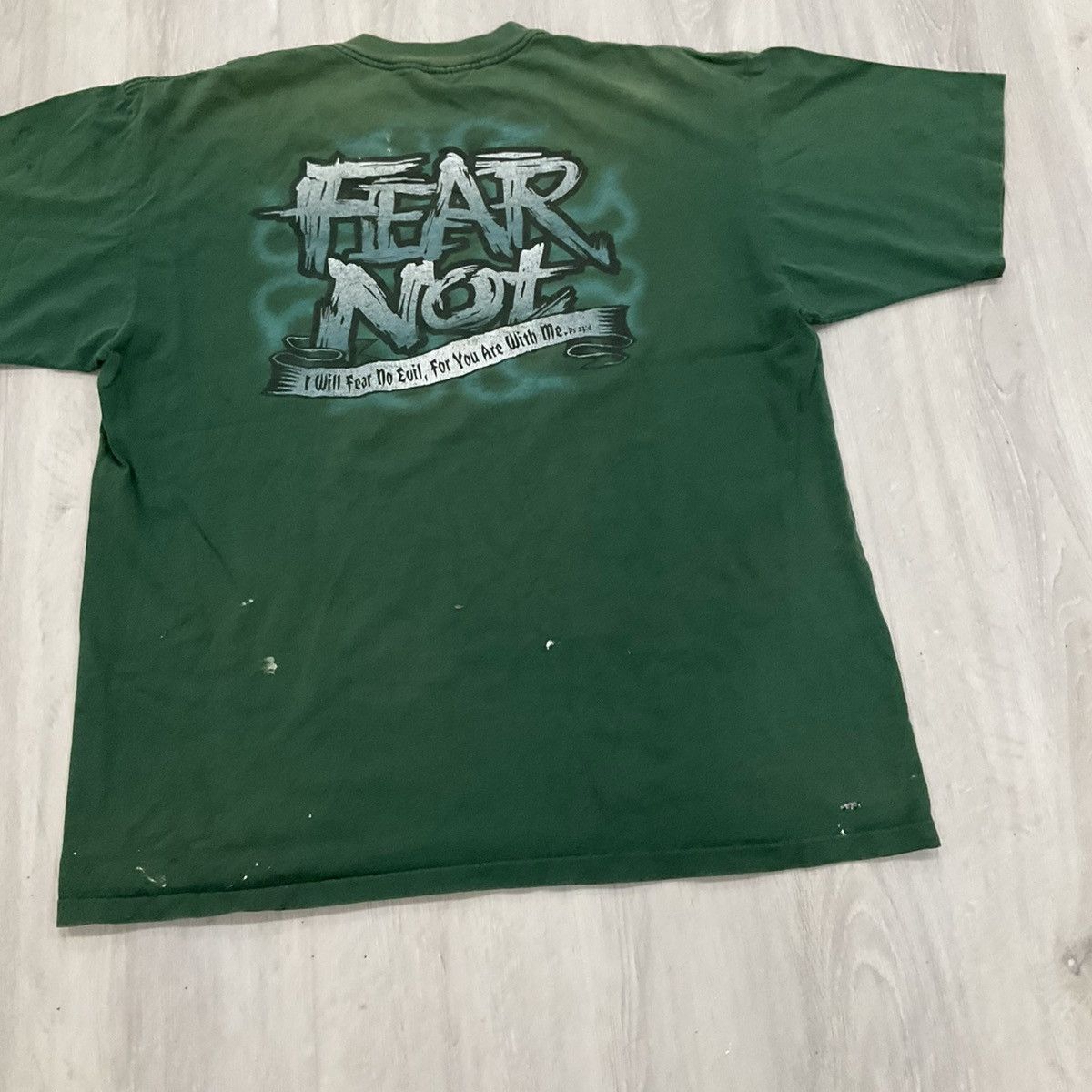 Vintage Vintage No Fear Jesus T-shirt Size US XL / EU 56 / 4 - 2 Thumbnail