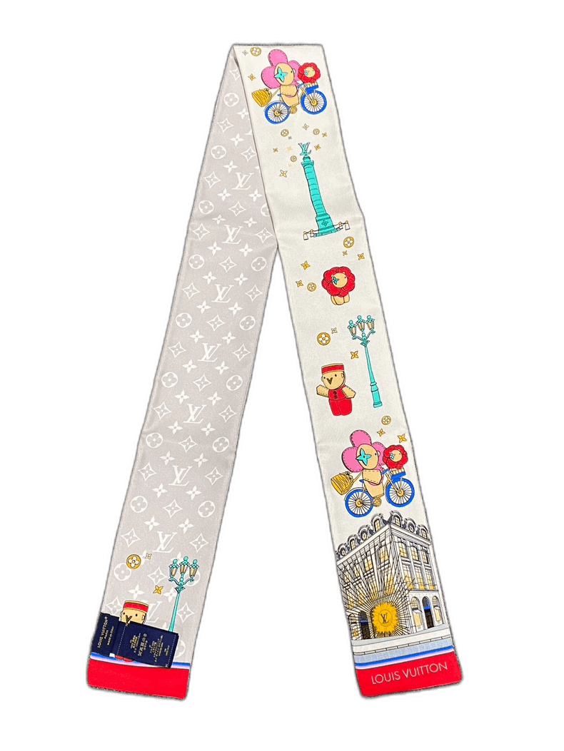 Louis Vuitton Louis Vuitton Silk Scarf with Print Design-yf Size ONE SIZE - 1 Thumbnail