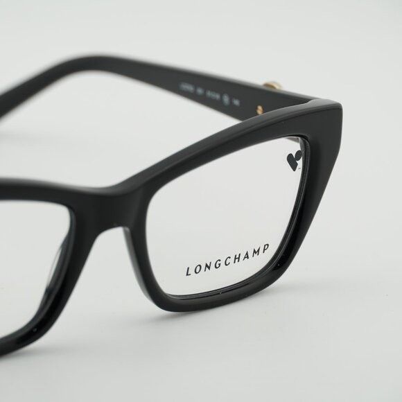 Longchamp Longchamp LO2762 001 Eyeglasses Black 51mm Cat Eye Frame Size ONE SIZE - 2 Thumbnail