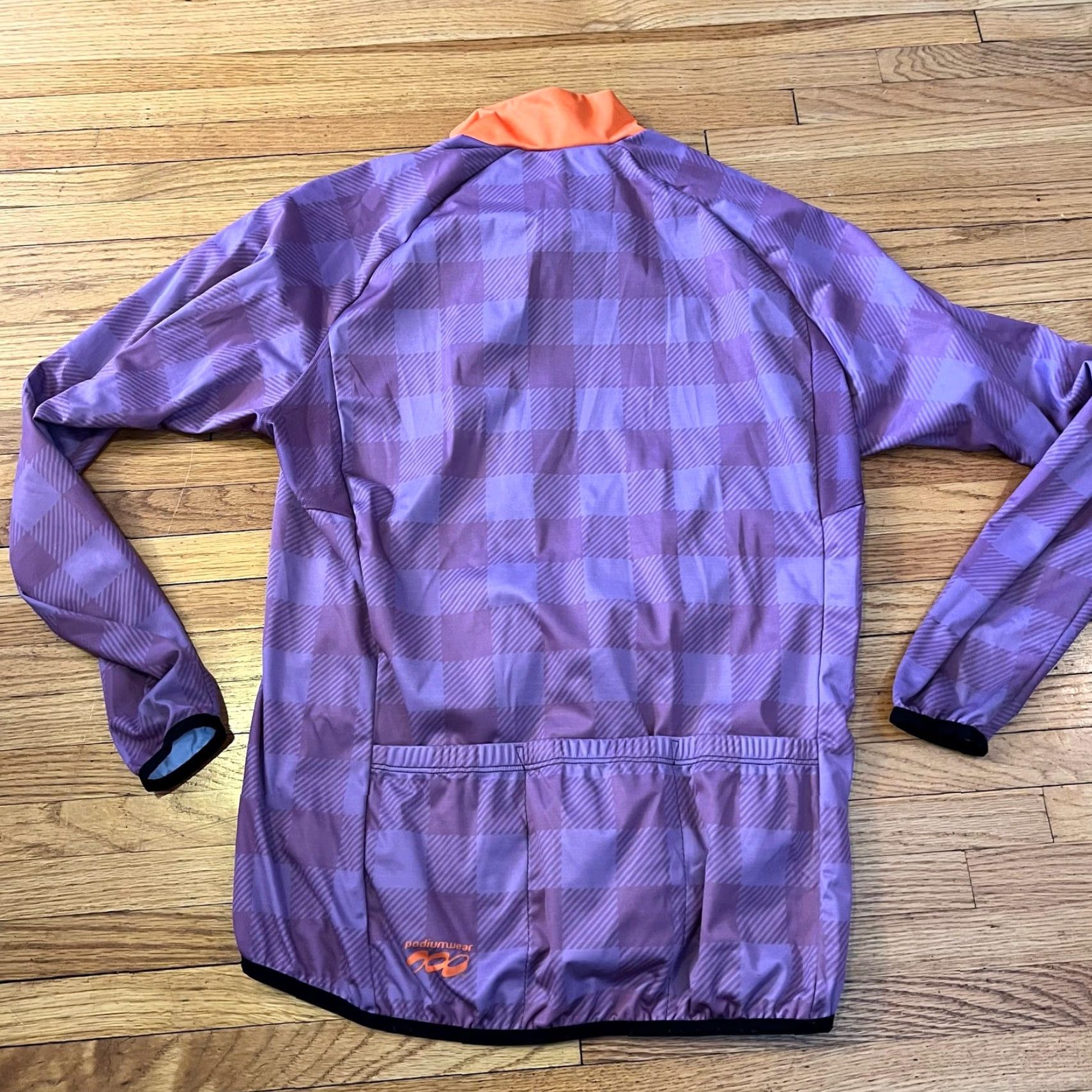 Vintage Podium wear Jacket Womens XL Purple Plaid Zip Up Jersey Pocket Cycle Shirt Size XL / US 12-14 / IT 48-50 - 5 Thumbnail