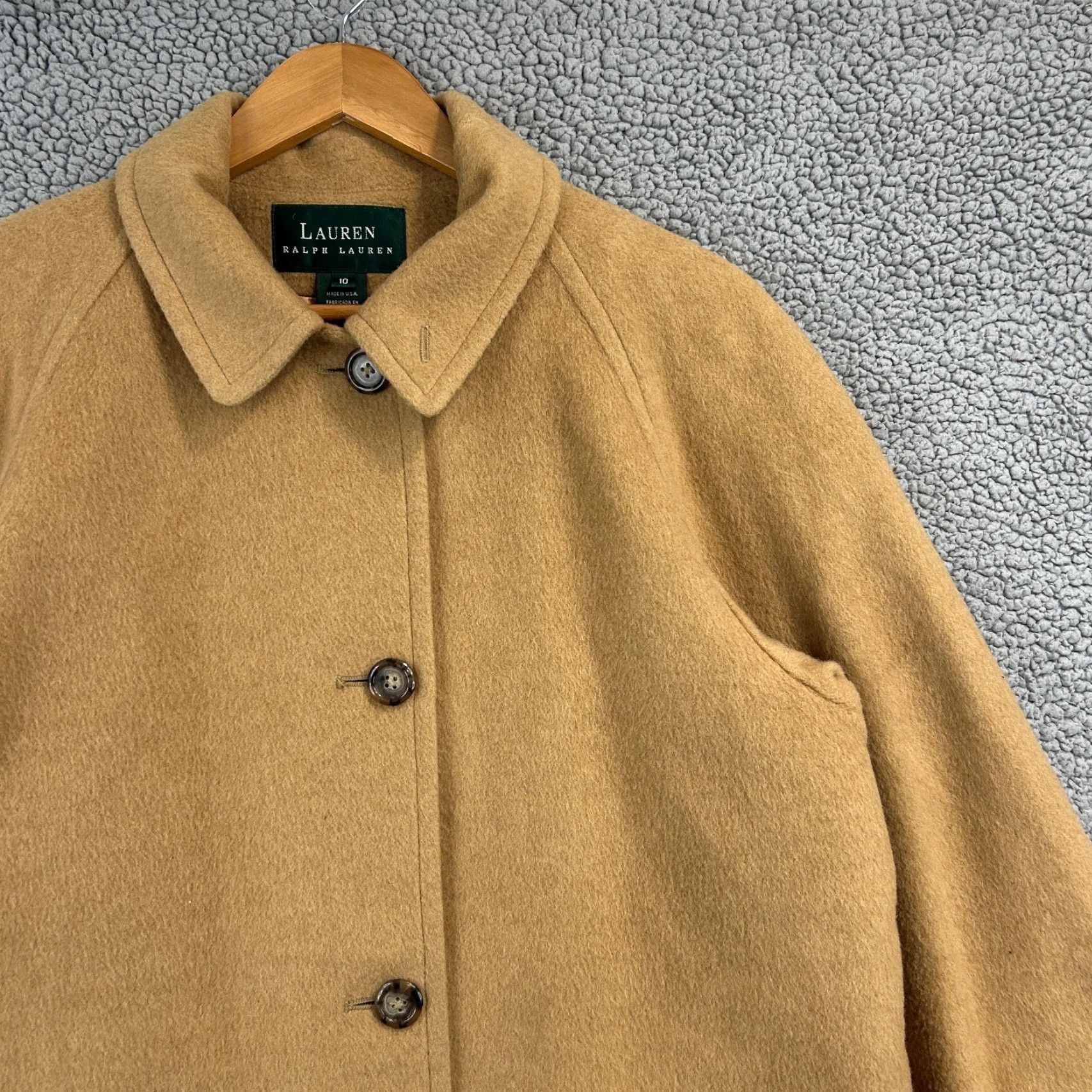 Ralph Lauren Lauren Ralph Lauren Overcoat Coat Long Camel 100% Camel Hair Beige Size 10 Womens Vintage? Size L / US 10 / IT 46 - 2 Thumbnail