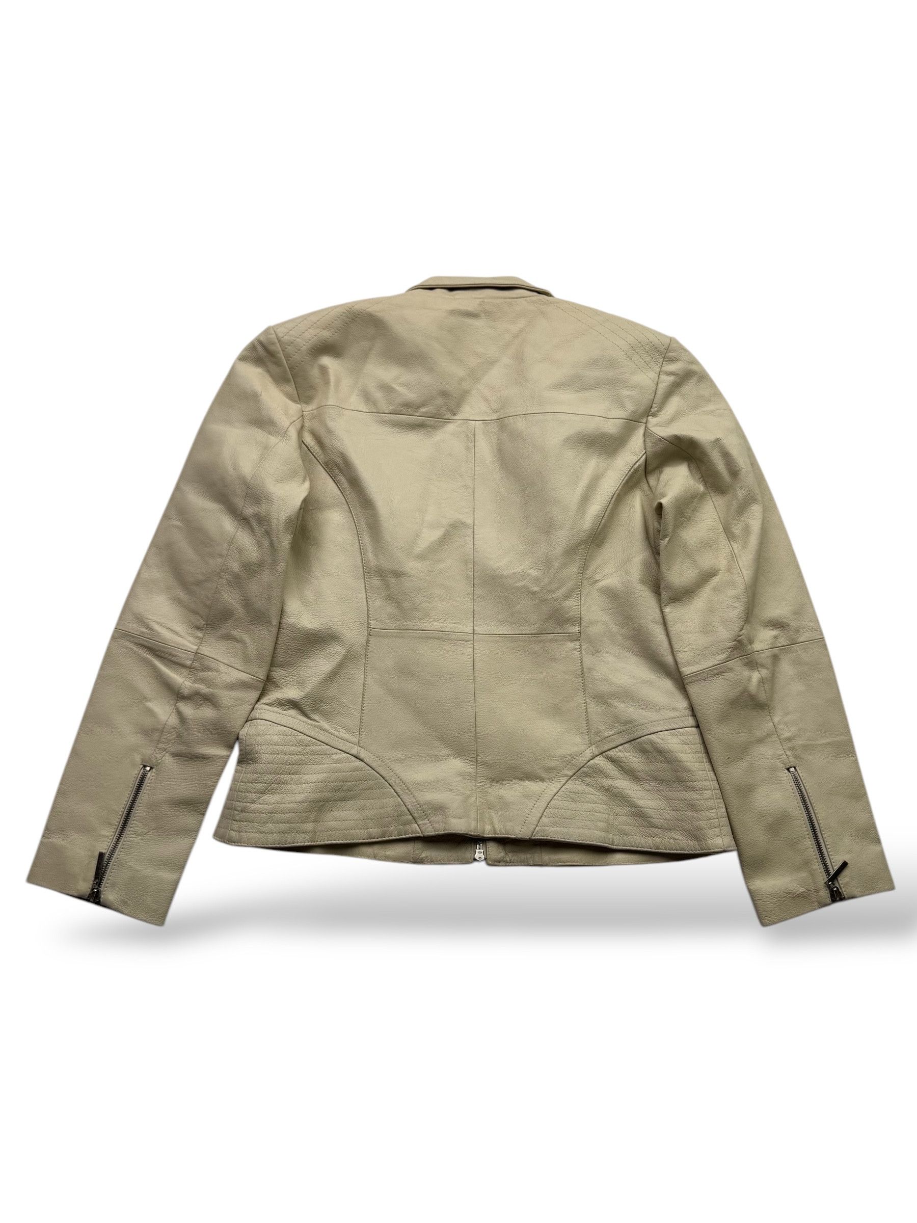 Vintage Vintage Cropped Leather Jacket With Zipper W22(V9) Size M / US 6-8 / IT 42-44 - 5 Thumbnail