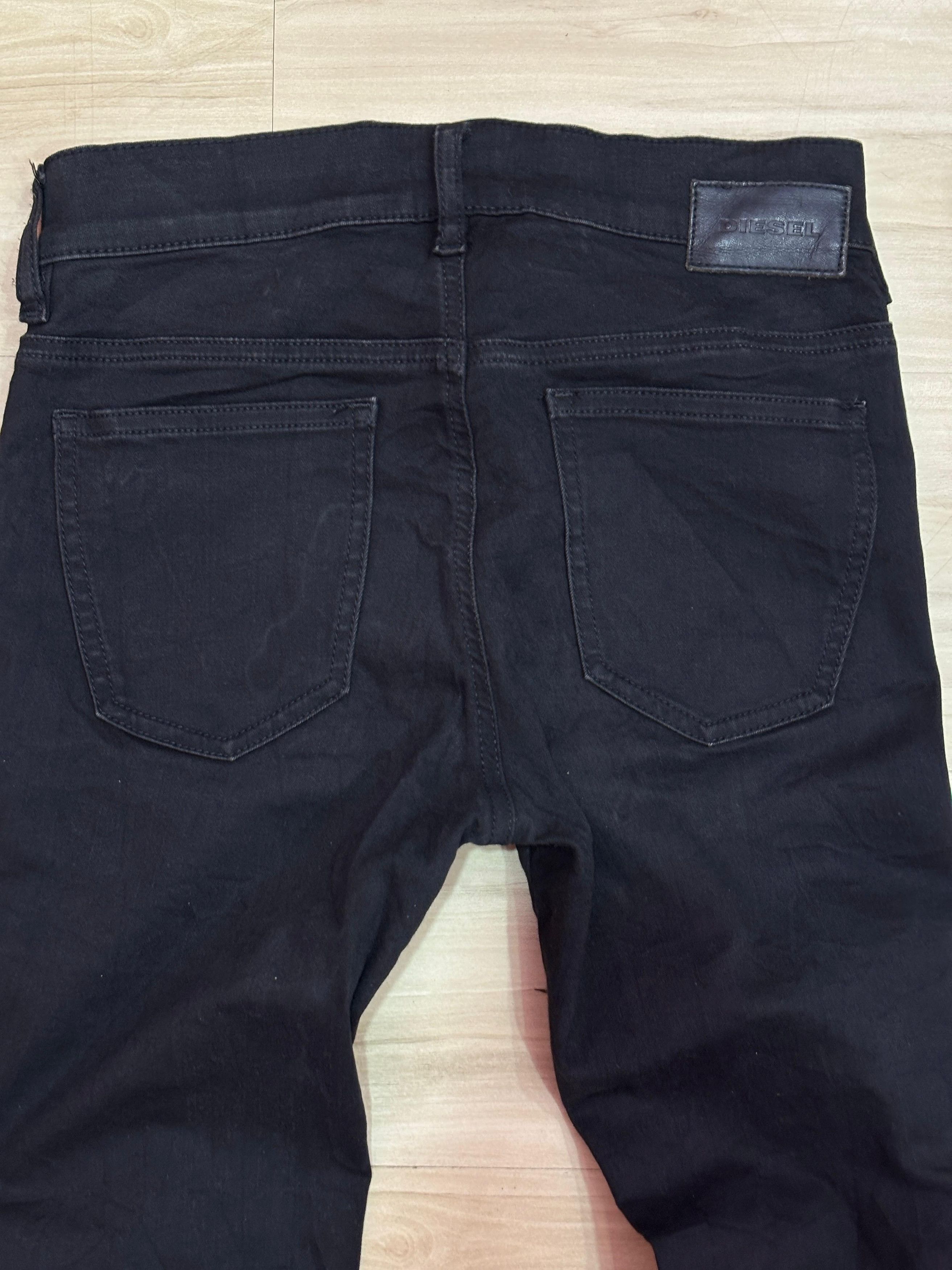 Diesel Diesel Dhary 0686M Jeans Super Tight Black Cracked Stretch Size 24" / US 00 / IT 34 - 3 Thumbnail