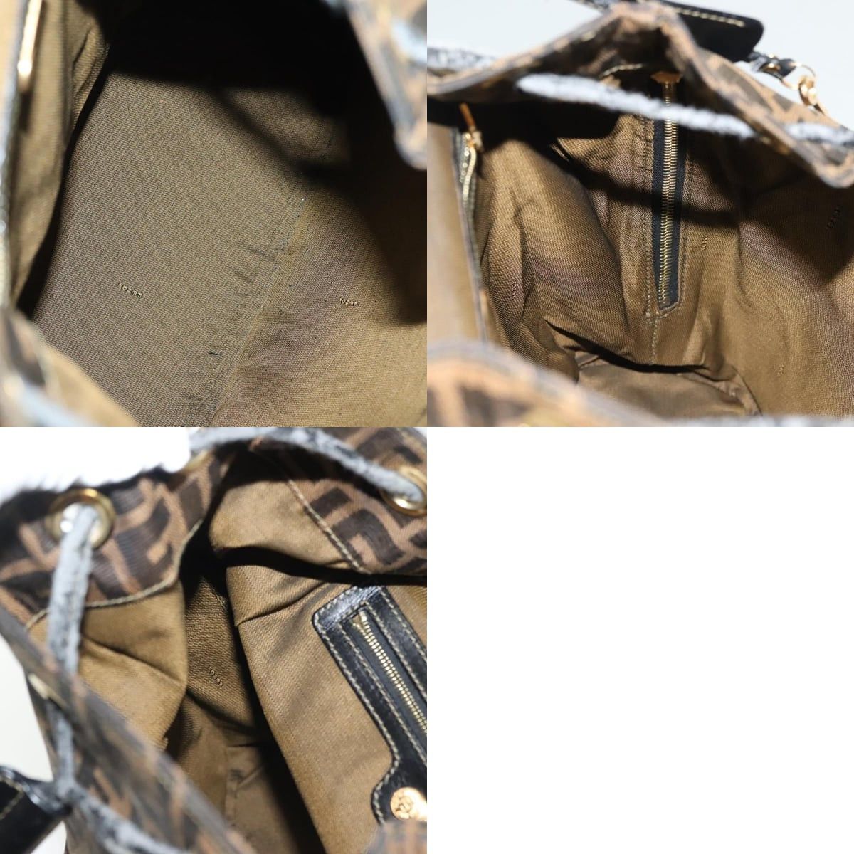 Fendi FENDI Zucca Canvas Backpack Black Brown Size ONE SIZE - 13 Thumbnail