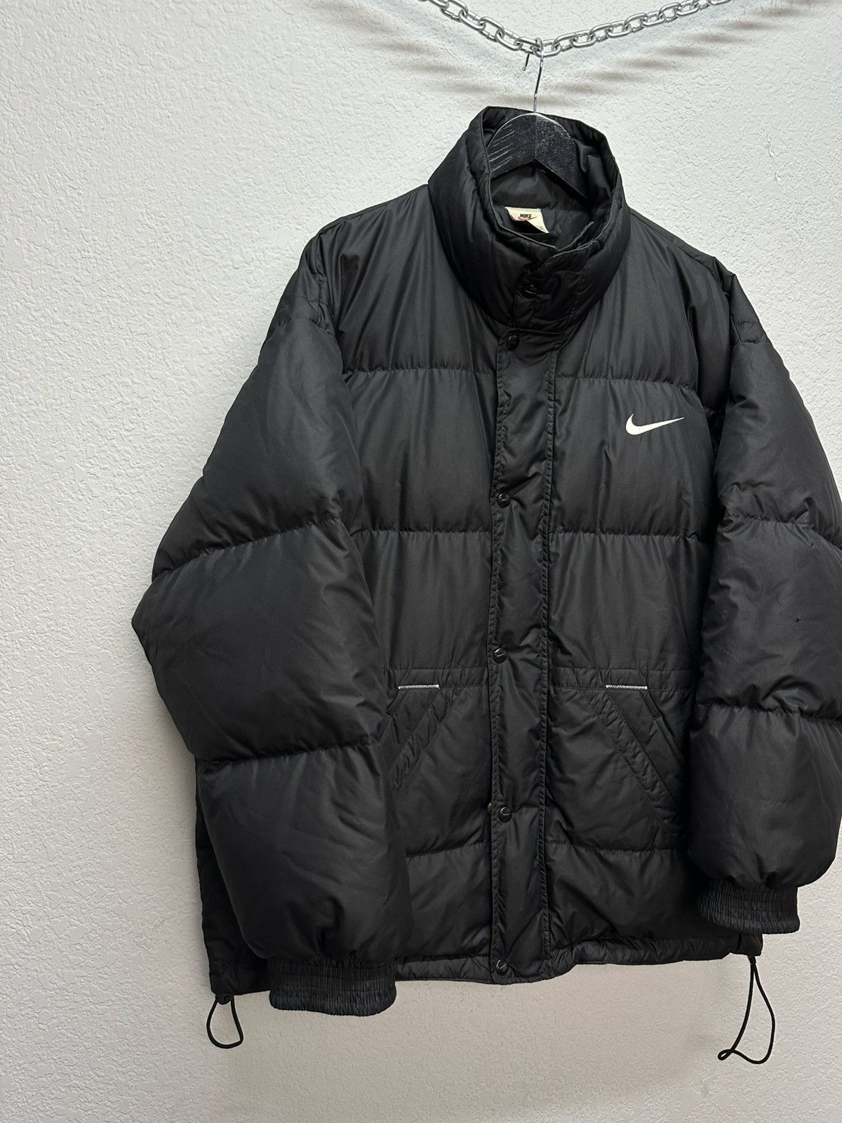 Rare 90's Vintage Nike Down Puffer Jacket Big Swoosh Logo