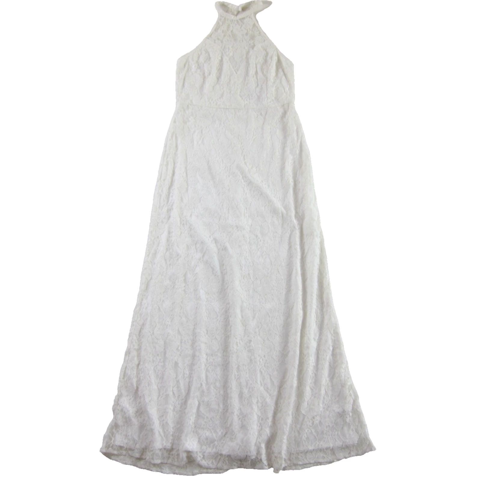 Lulus Lulus Dress NWT Ivory Lace Sleeveless Long Halter Mock Neck Wedding XL Size XL / US 12-14 / IT 48-50 - 6 Thumbnail