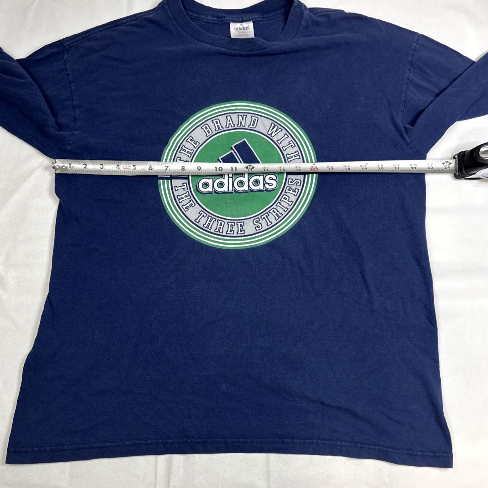 Adidas Adidas Long Sleeve T Shirt Men L Blue Center Logo Made In USA Vtg Mens Regular USA Logo Size US L / EU 52-54 / 3 - 4 Thumbnail