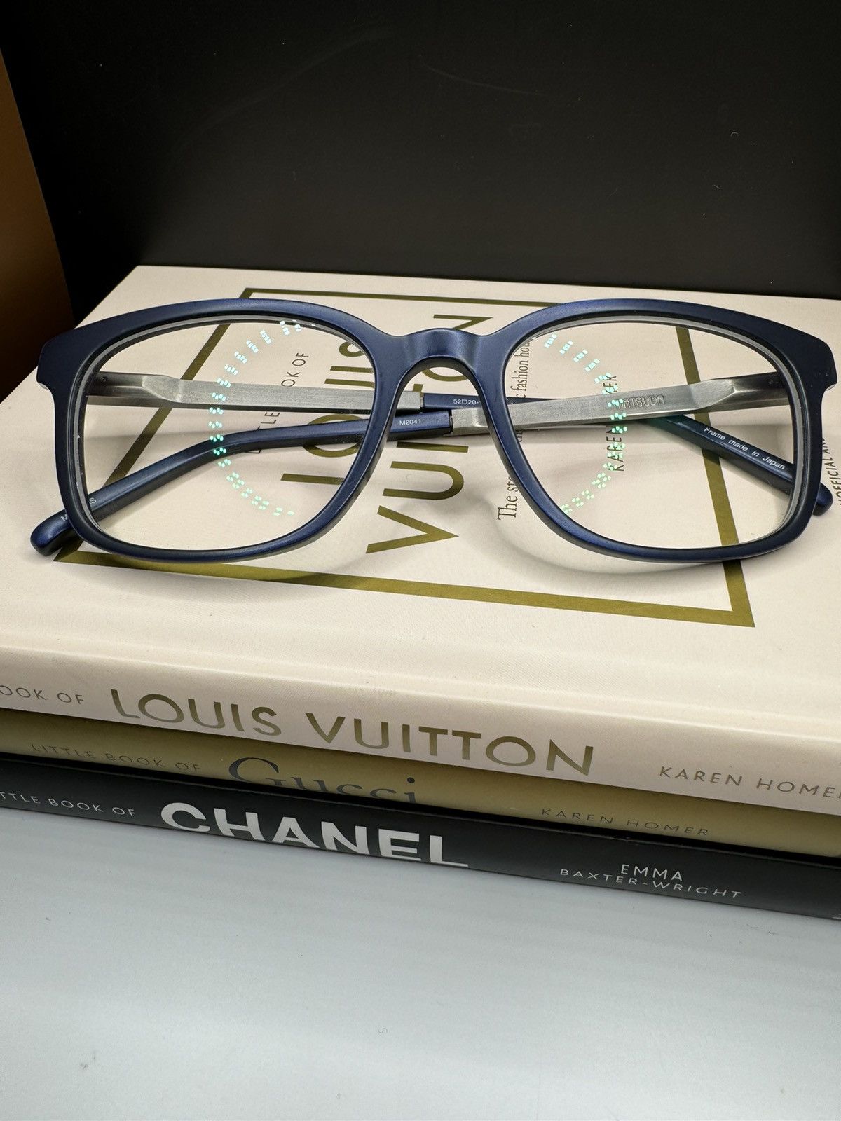 image of Matsuda Matusda Eyeglasses in Blue Silver, Men's