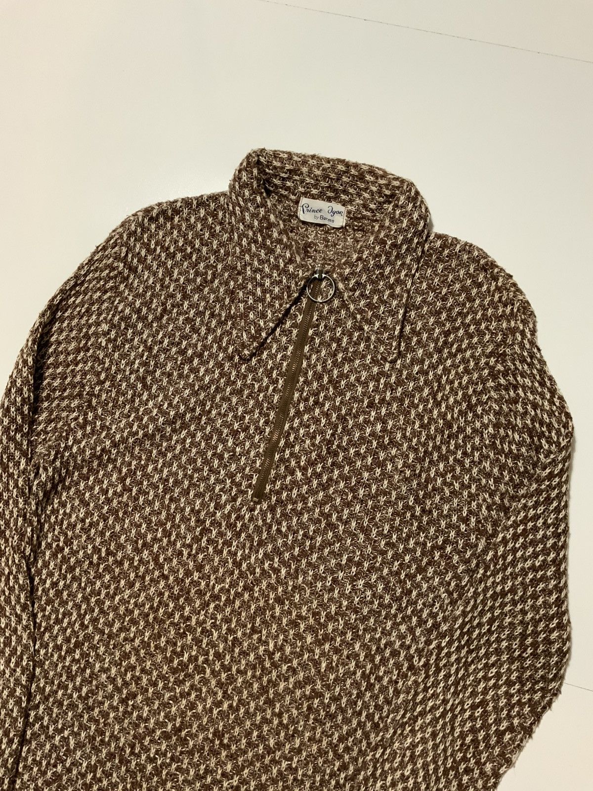 Vintage VTG 60s 70s Prince Igor Burma Knit Circle Zip Disco Sweater Size US M / EU 48-50 / 2 - 3 Thumbnail