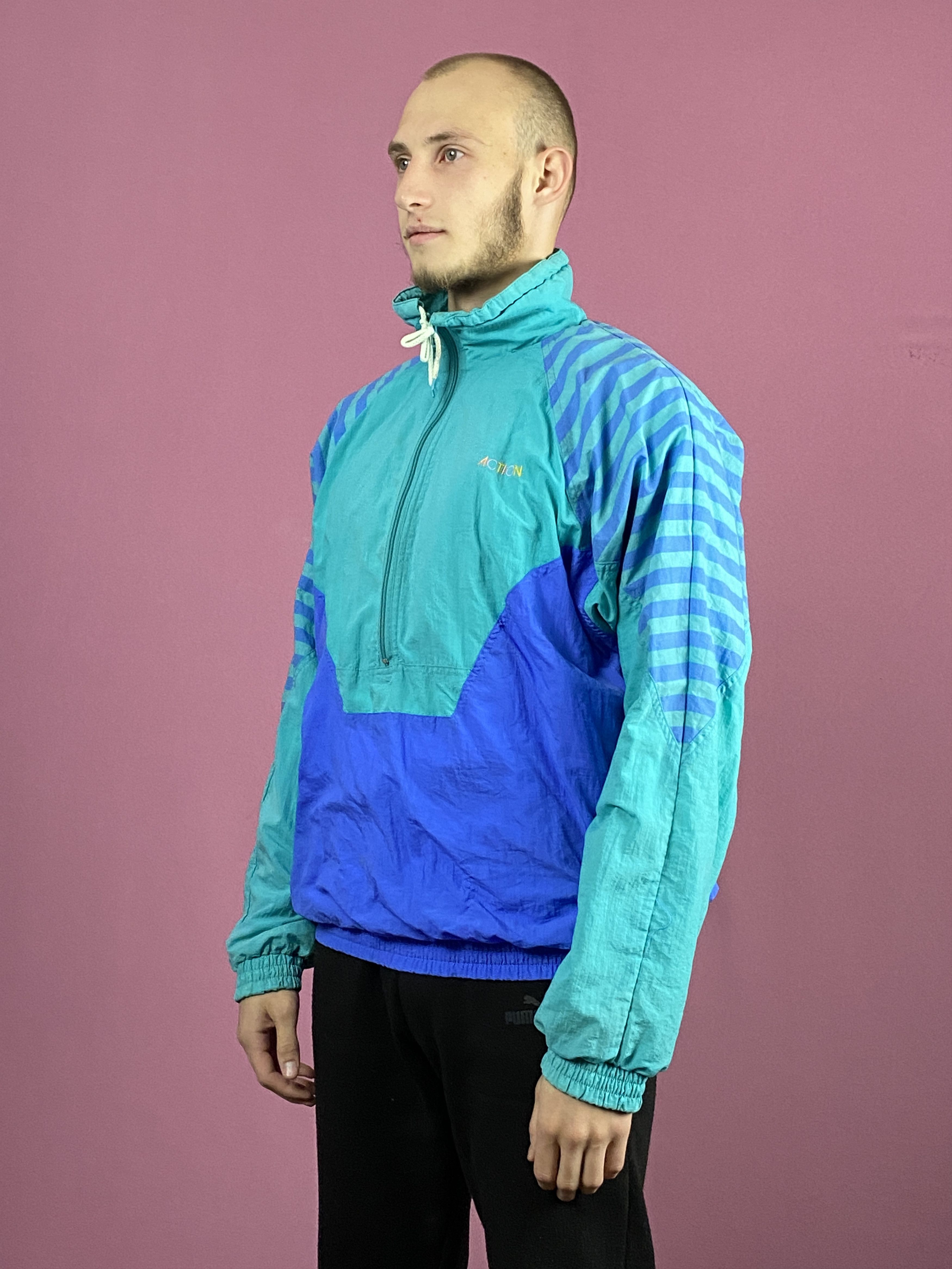 Vintage 90s Action Vintage Men's Windbreaker Jacket - Size L Size US L / EU 52-54 / 3 - 2 Thumbnail