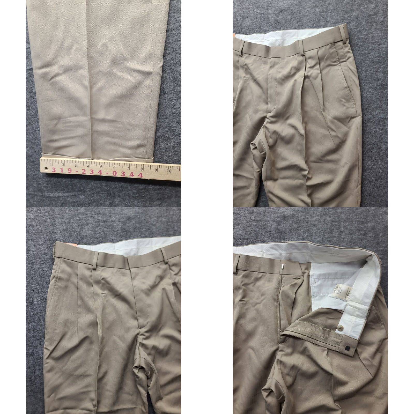 Haggar Haggar Smart Fiber Dress Pant Mens 36x30 Classic Fit Straight Leg Repreve Casual Dress Pants Mens 36 Beige Solid City Wedding Size US 36 / EU 52 - 8 Thumbnail