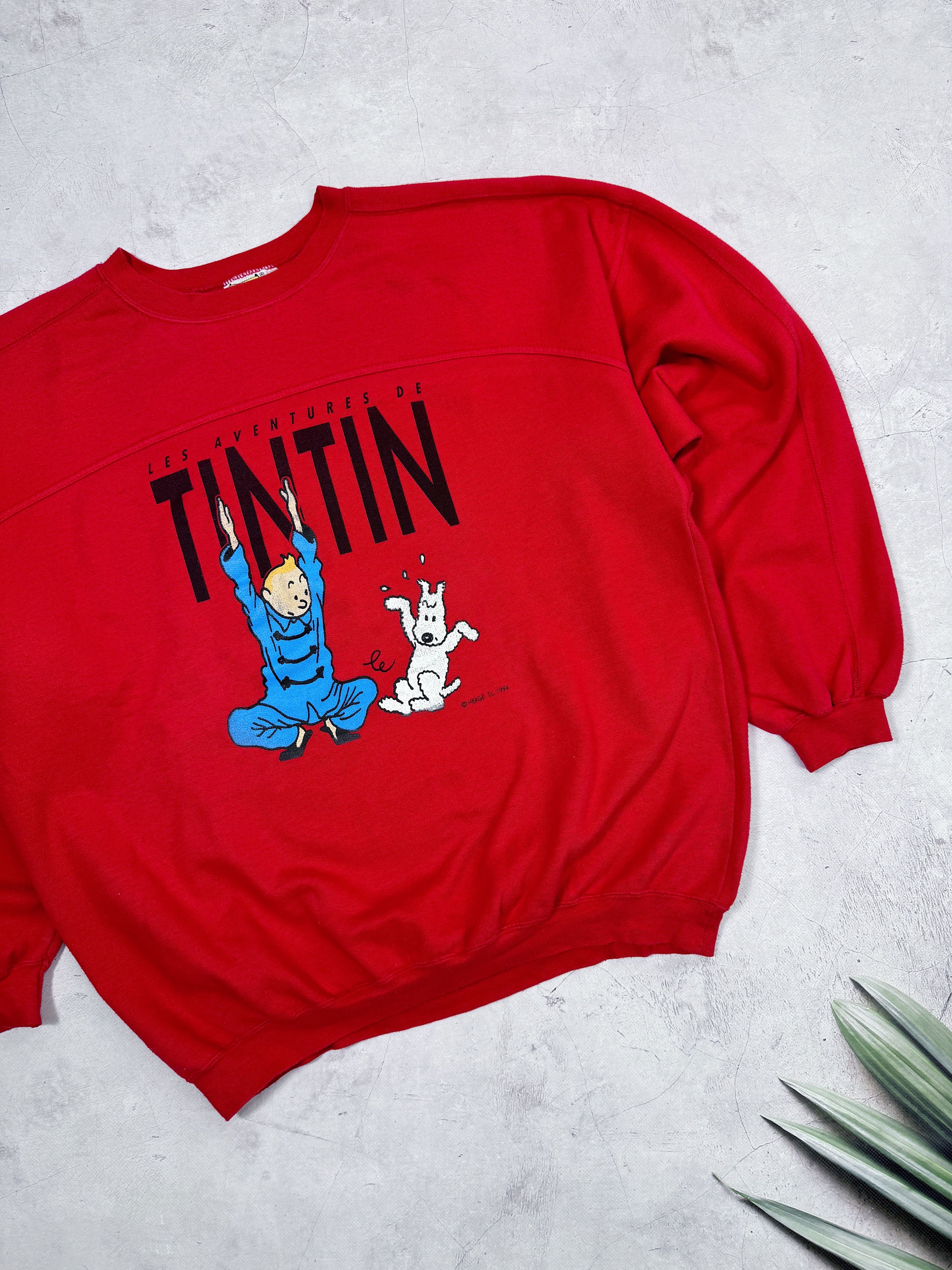 Cartoon Network × Vintage Vintage 1994 Tin Tin Sweatshirt Central Logo Size US XL / EU 56 / 4 - 5 Thumbnail