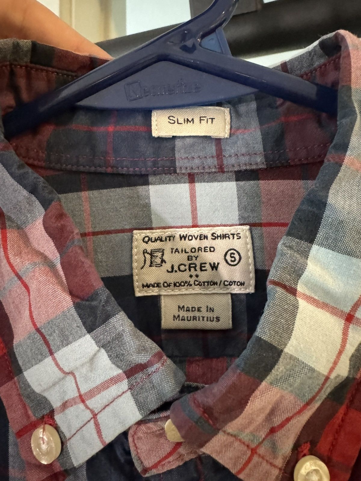 J.Crew J.Crew Slim Fit Plaid Button Down Shirt Small Red Navy Gray Size US S / EU 44-46 / 1 - 3 Thumbnail