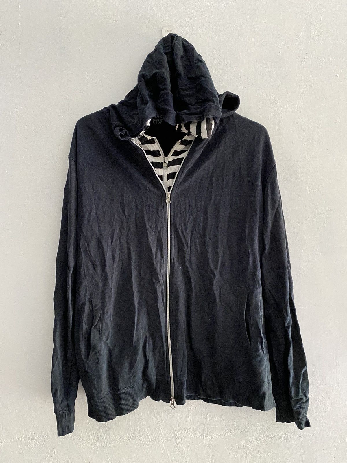 Le Grande Bleu (L.G.B.) Vintage Time step streetwear double layers zip hoodie Size US L / EU 52-54 / 3 - 4 Thumbnail