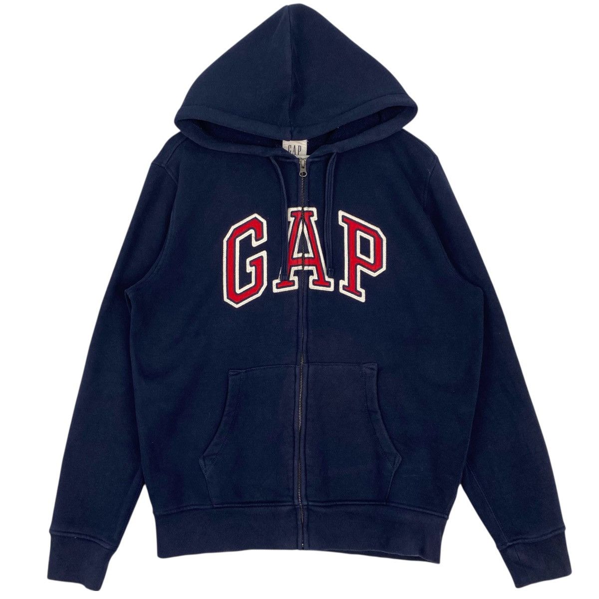 Other Vintage GAP Hoodie Full Zip Big Logo Embroidered NavyBlue Size US L / EU 52-54 / 3 - 1 Thumbnail