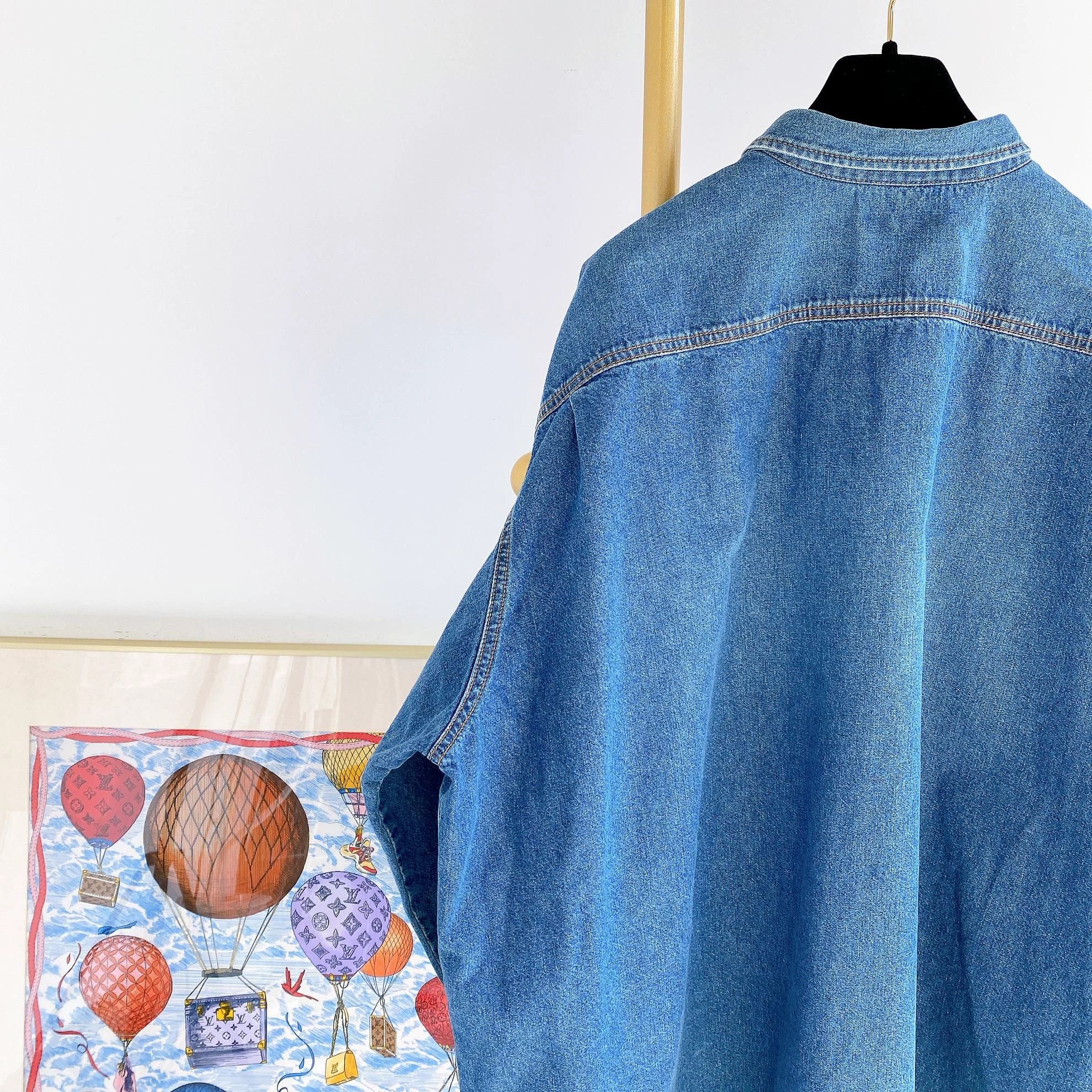 Balenciaga Balenciaga Blue Denim Jacket 39 New With Tags 1953 Size US XXS / EU 40 - 5 Thumbnail
