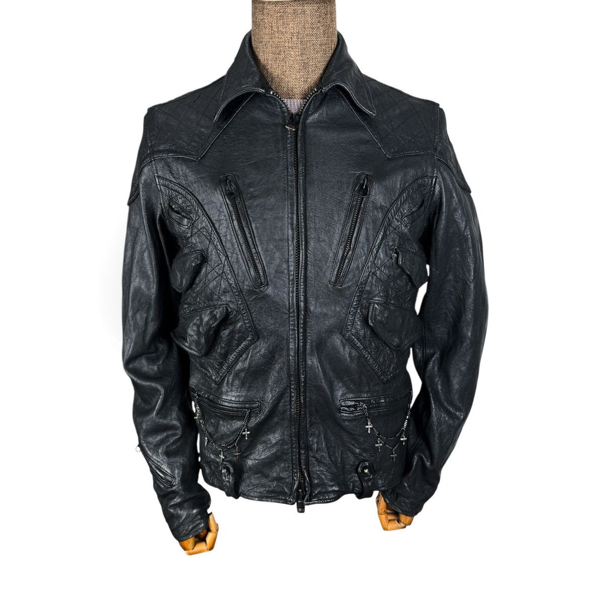 Vintage ☀️I RISH BIKERS LEATHER JACKET Size US M / EU 48-50 / 2 - 1 Thumbnail